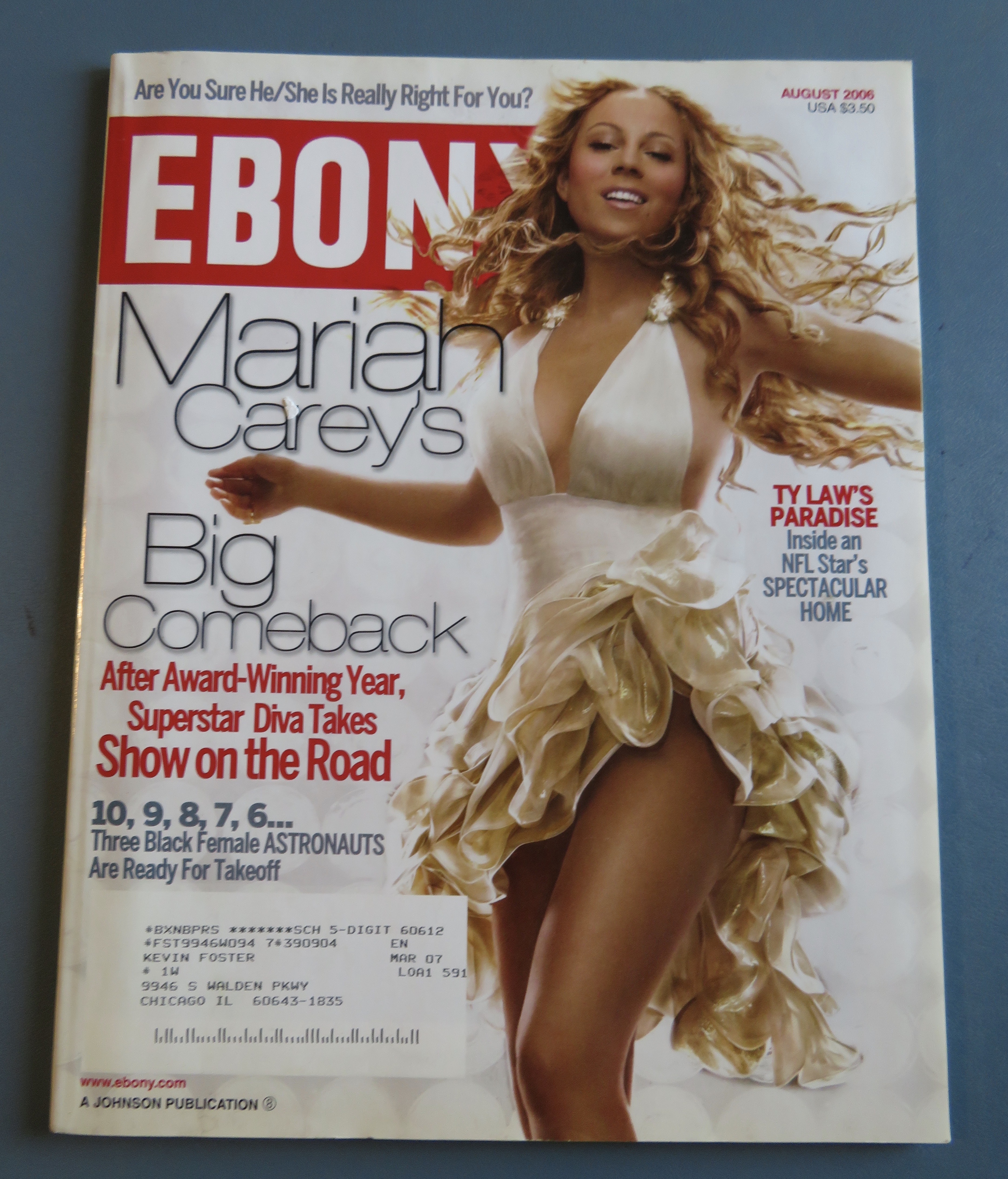 Ebony Magazine August 2006 Mariah Carey's Big Comeback