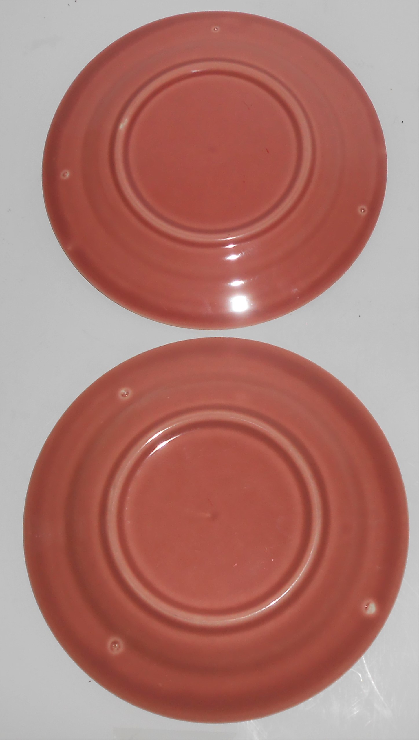 Homer Laughlin Company Harlequin Pair Rose Bread Plates