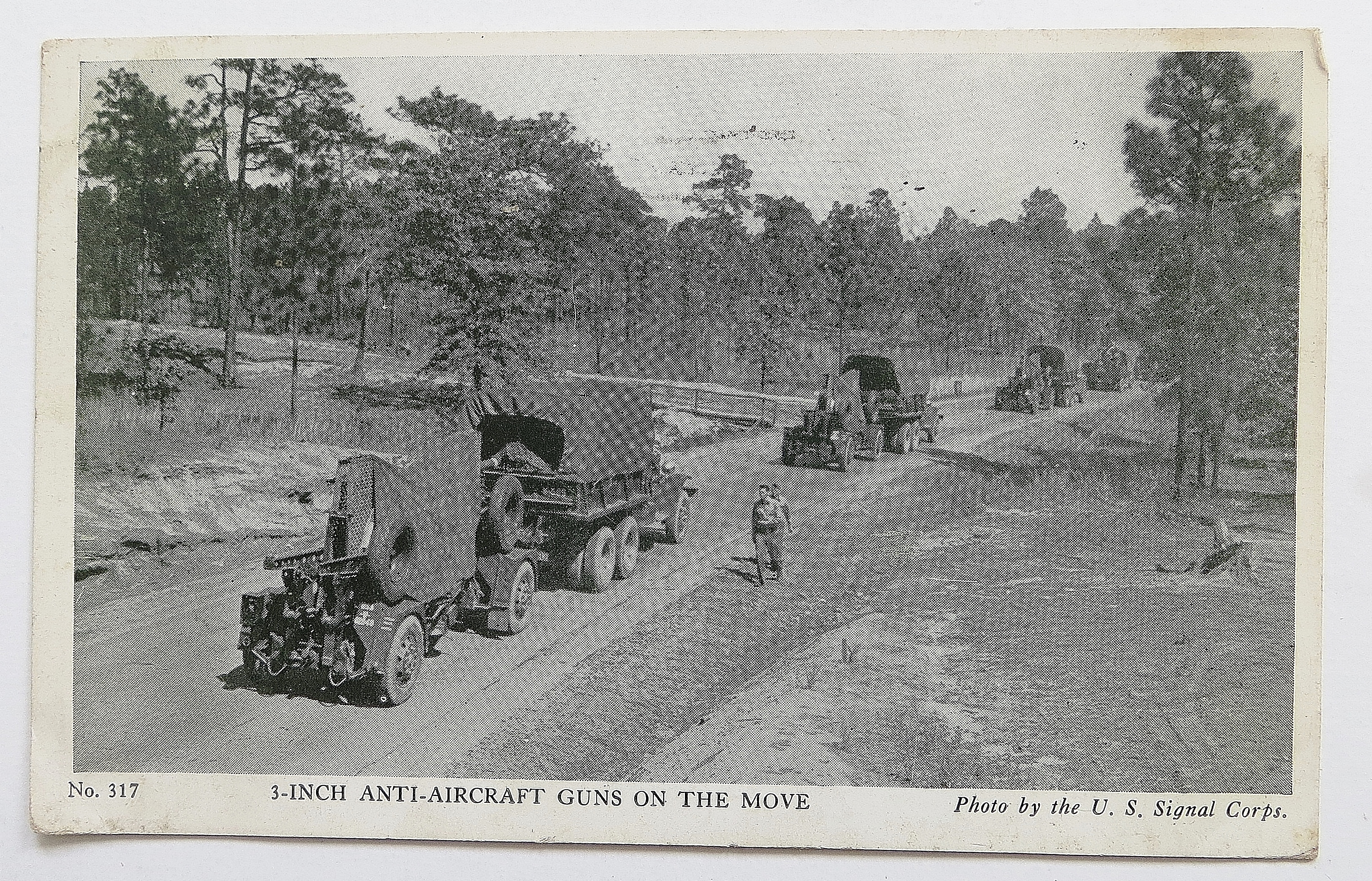 3 - Inch Anti-Aircraft Guns On The Move