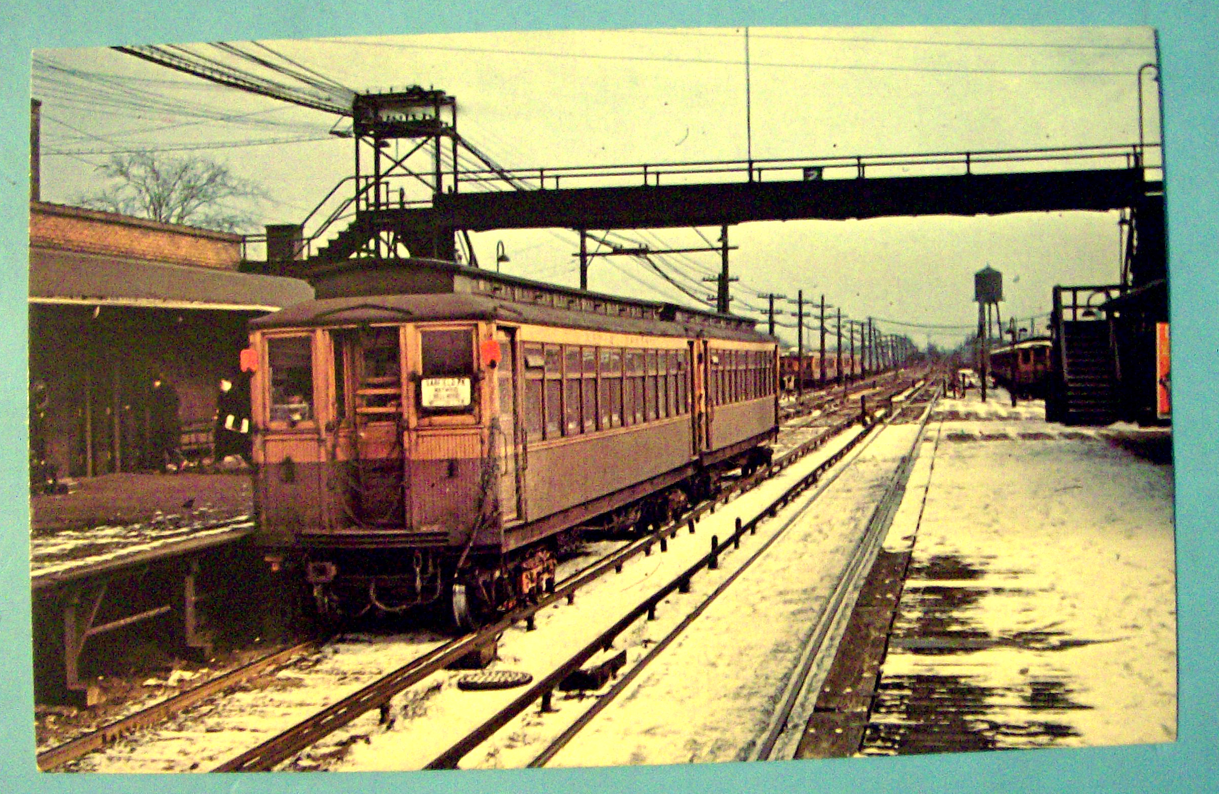 Chicago Rapid Transit L Cars Postcard
