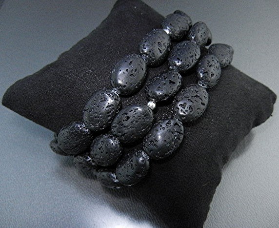 Silpada Sterling Silver Lava Beads Bracelet