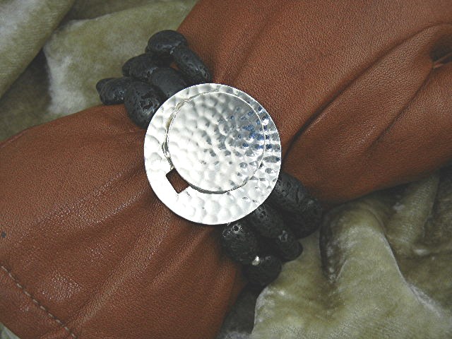 Silpada Sterling Silver Lava Beads Bracelet