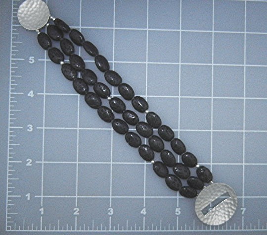 Silpada Sterling Silver Lava Beads Bracelet