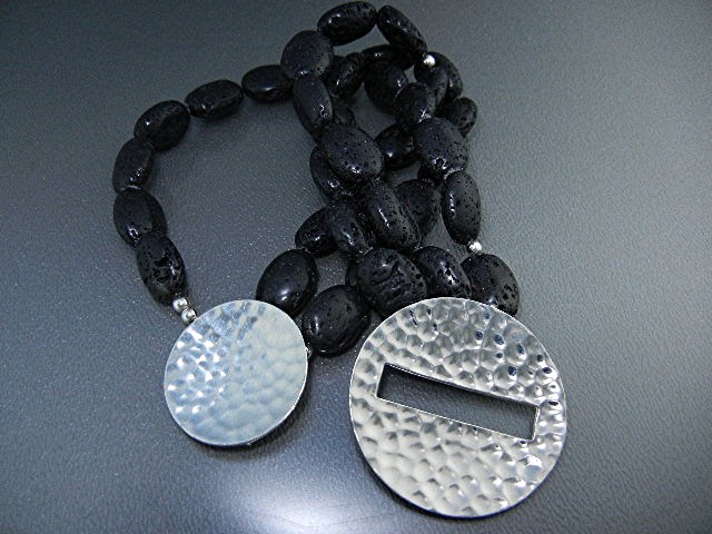 Silpada Sterling Silver Lava Beads Bracelet