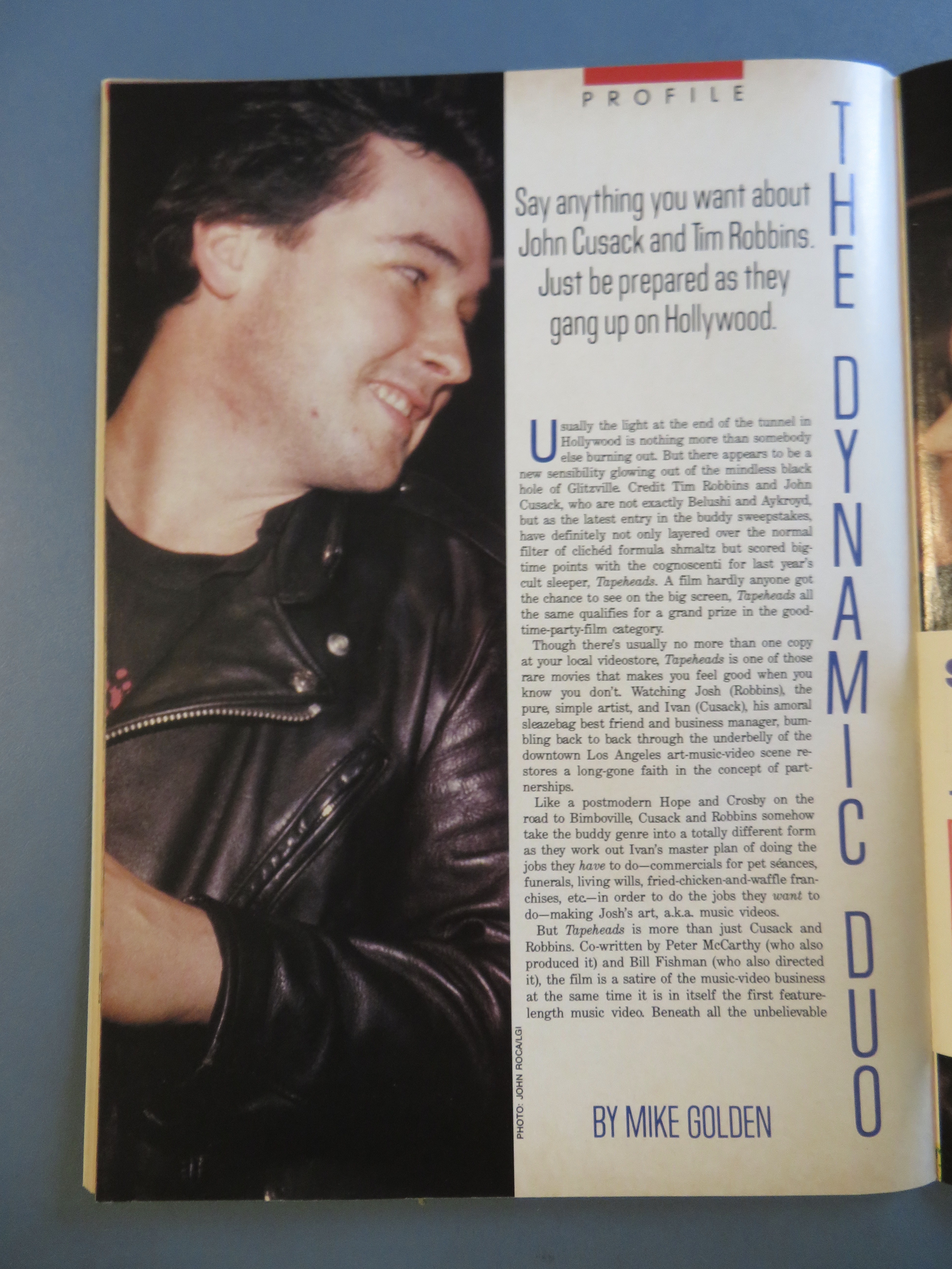 Gallery Magazine August 1990 John Cusack/Tim Robbins