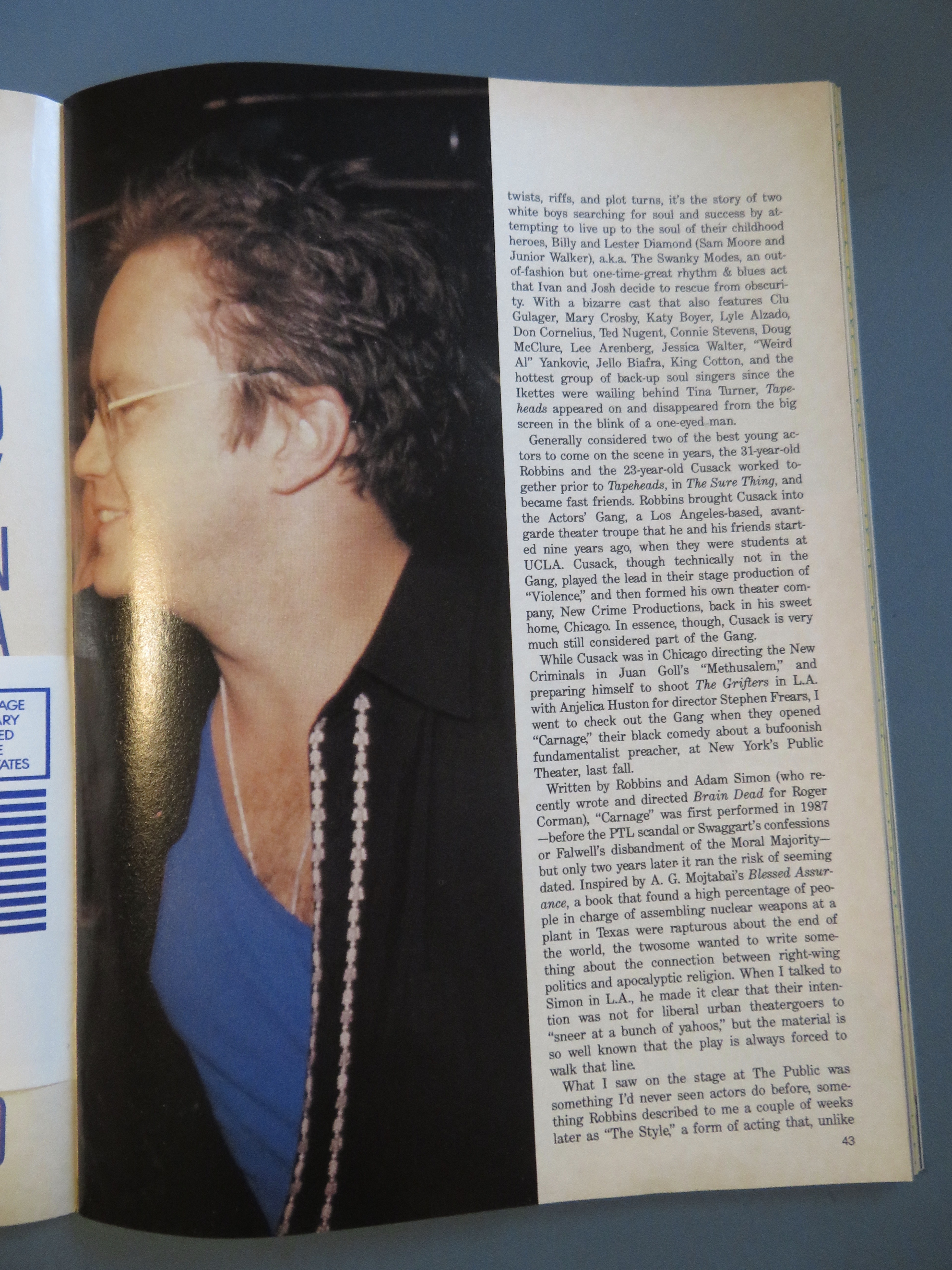 Gallery Magazine August 1990 John Cusack/Tim Robbins