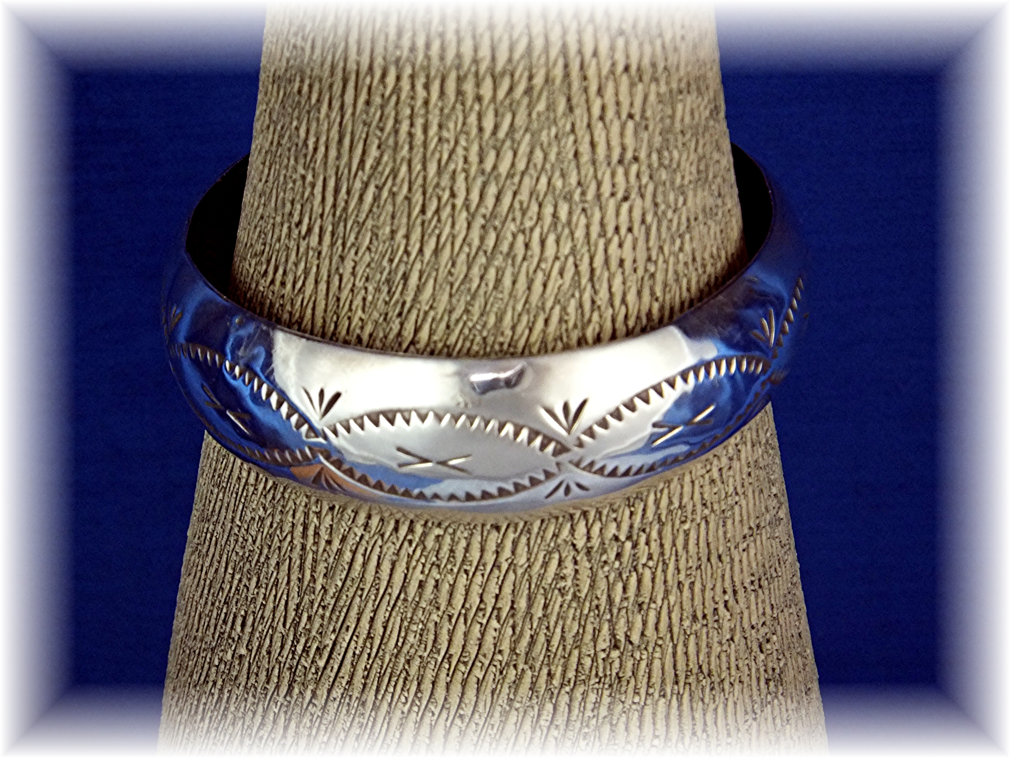 Native American Sterling Silver Bangle W. Bahe