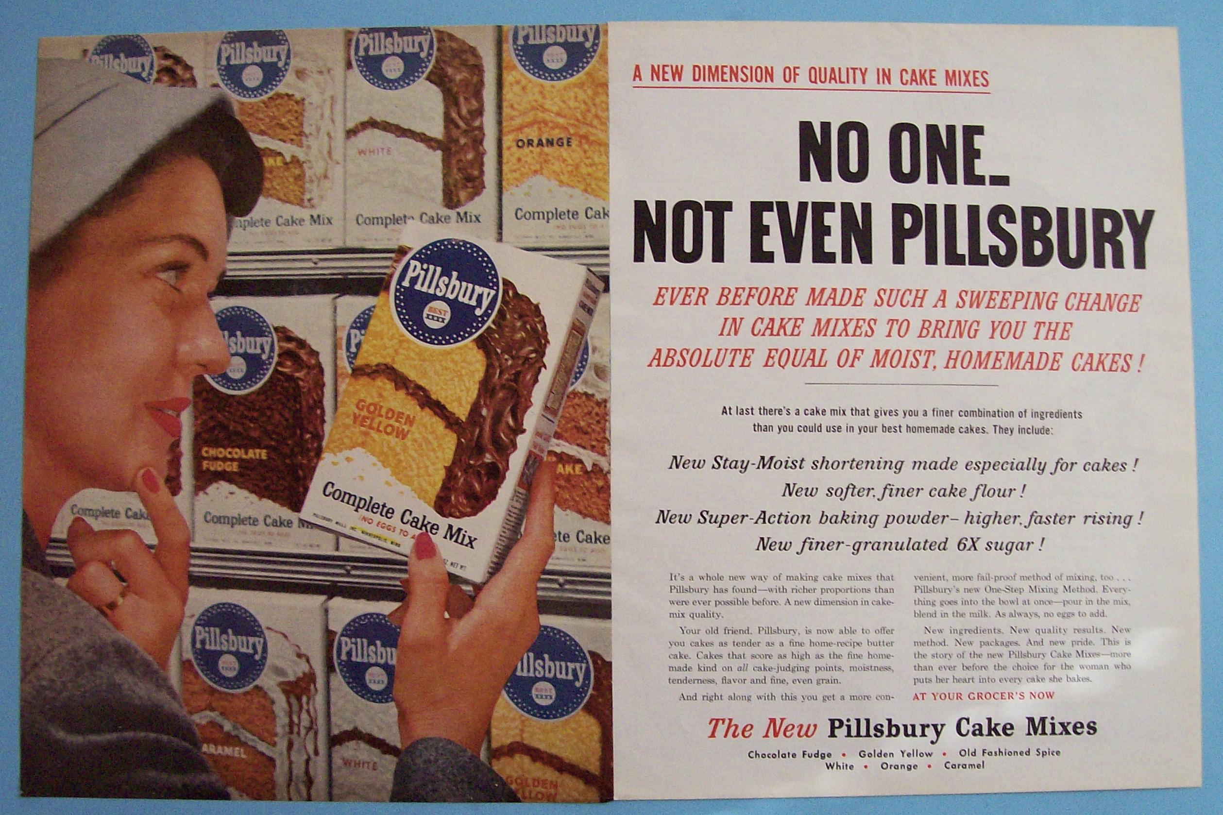 Vintage Ad: 1956 Pillsbury Cake Mix
