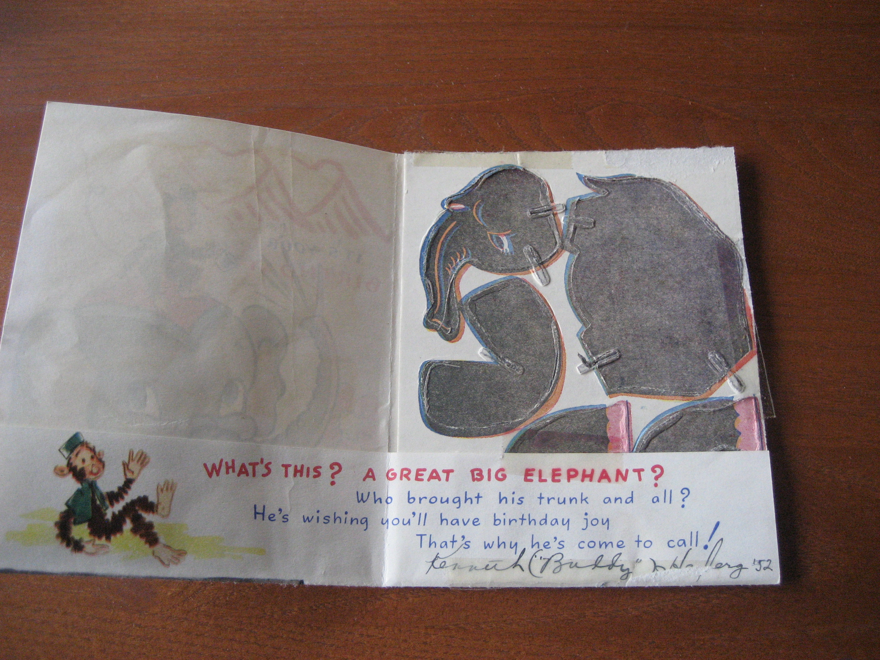 Elephant Playtime Birthday Card