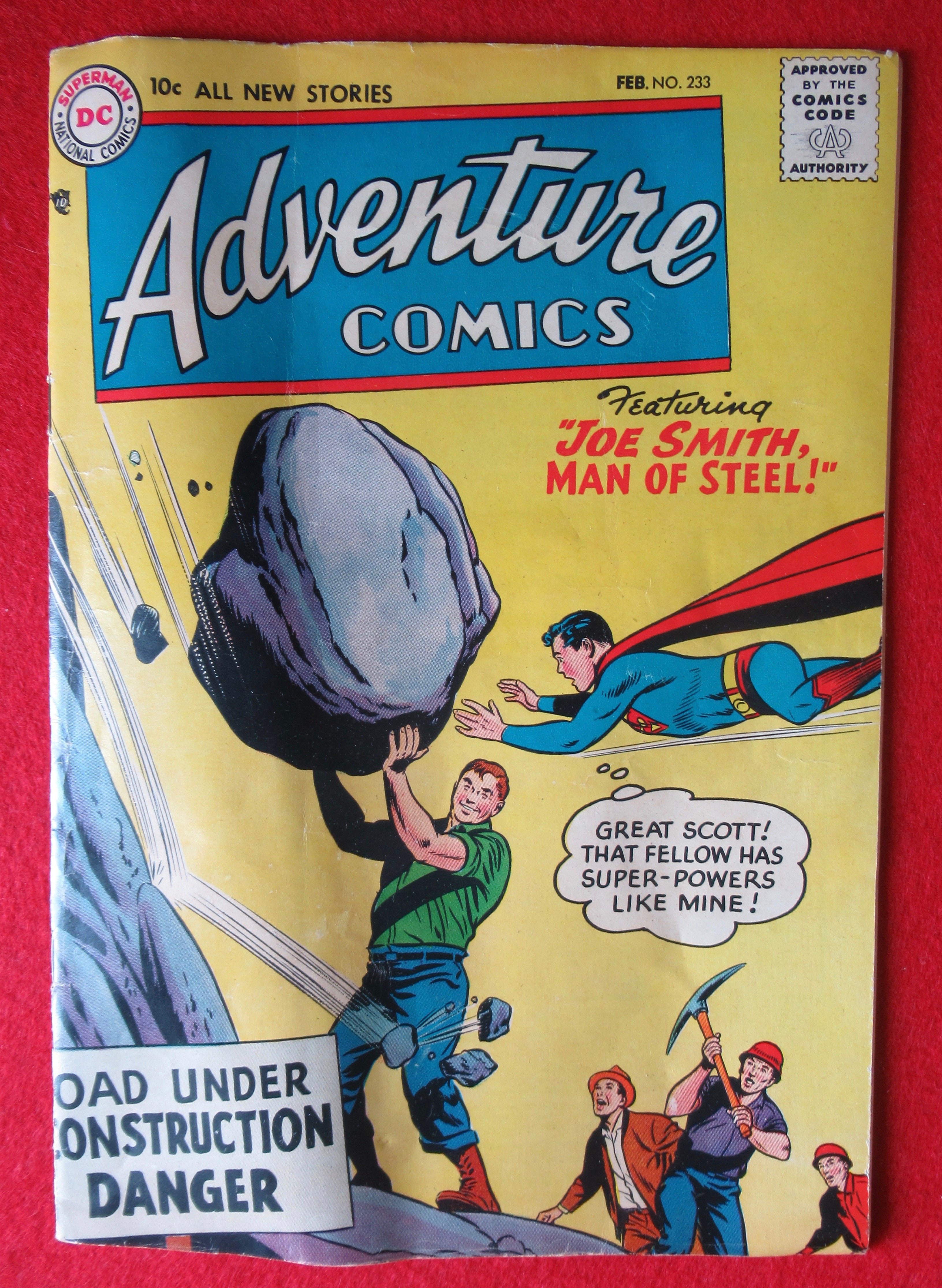Adventure Comics February 1957 Joe Smith, Man Of Steel