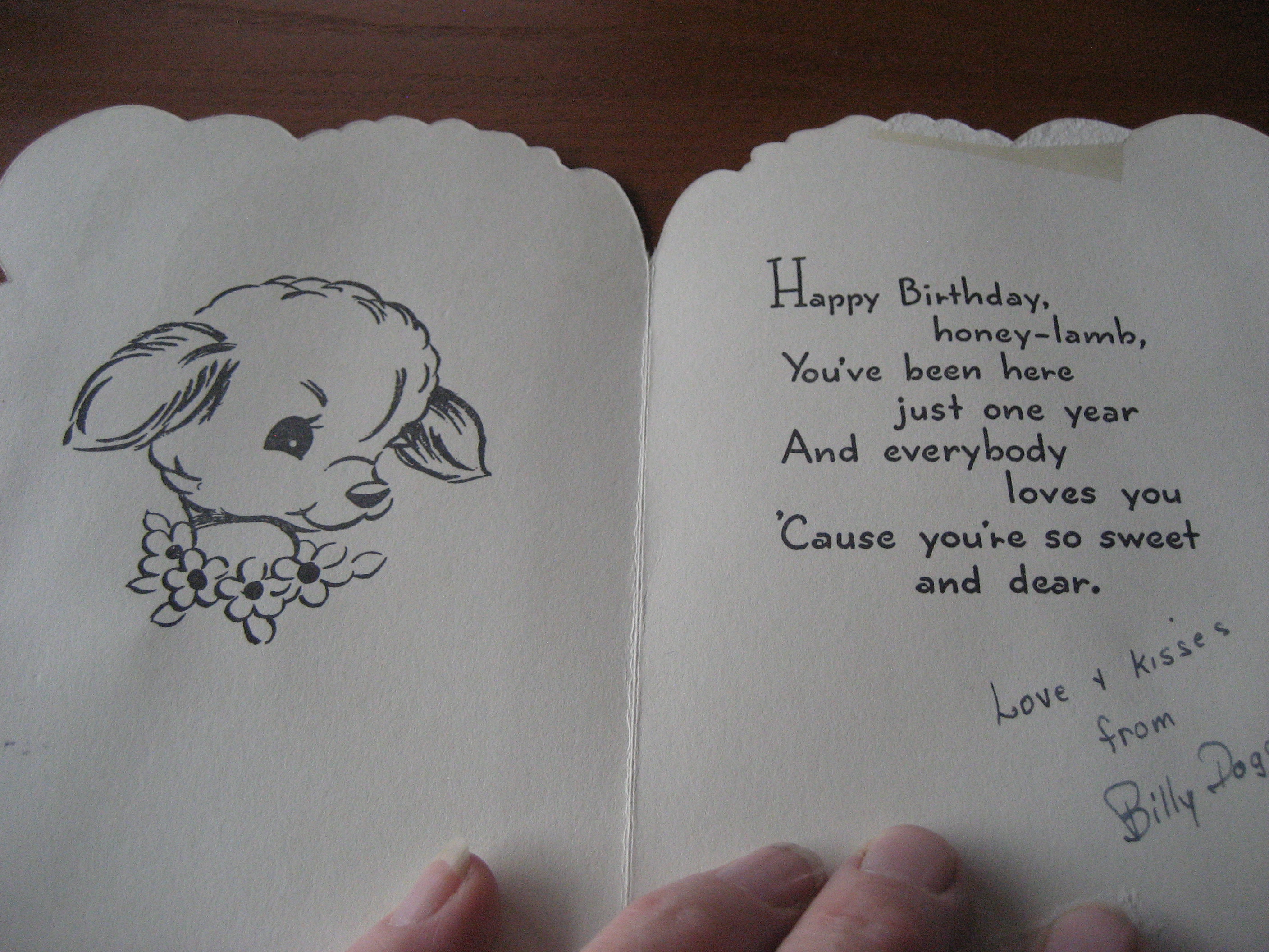 Three 1952 Baby's First Birthday Card