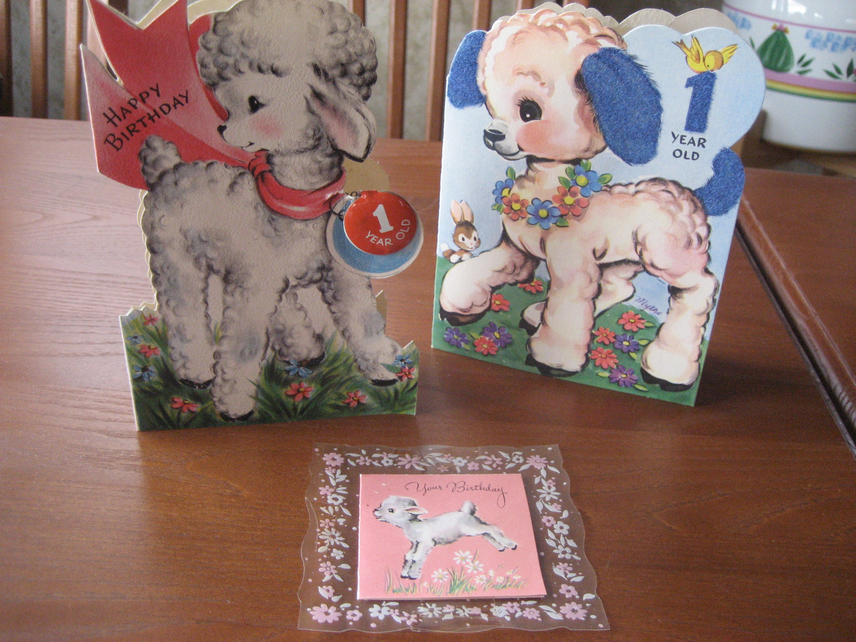 Three 1952 Baby's First Birthday Card