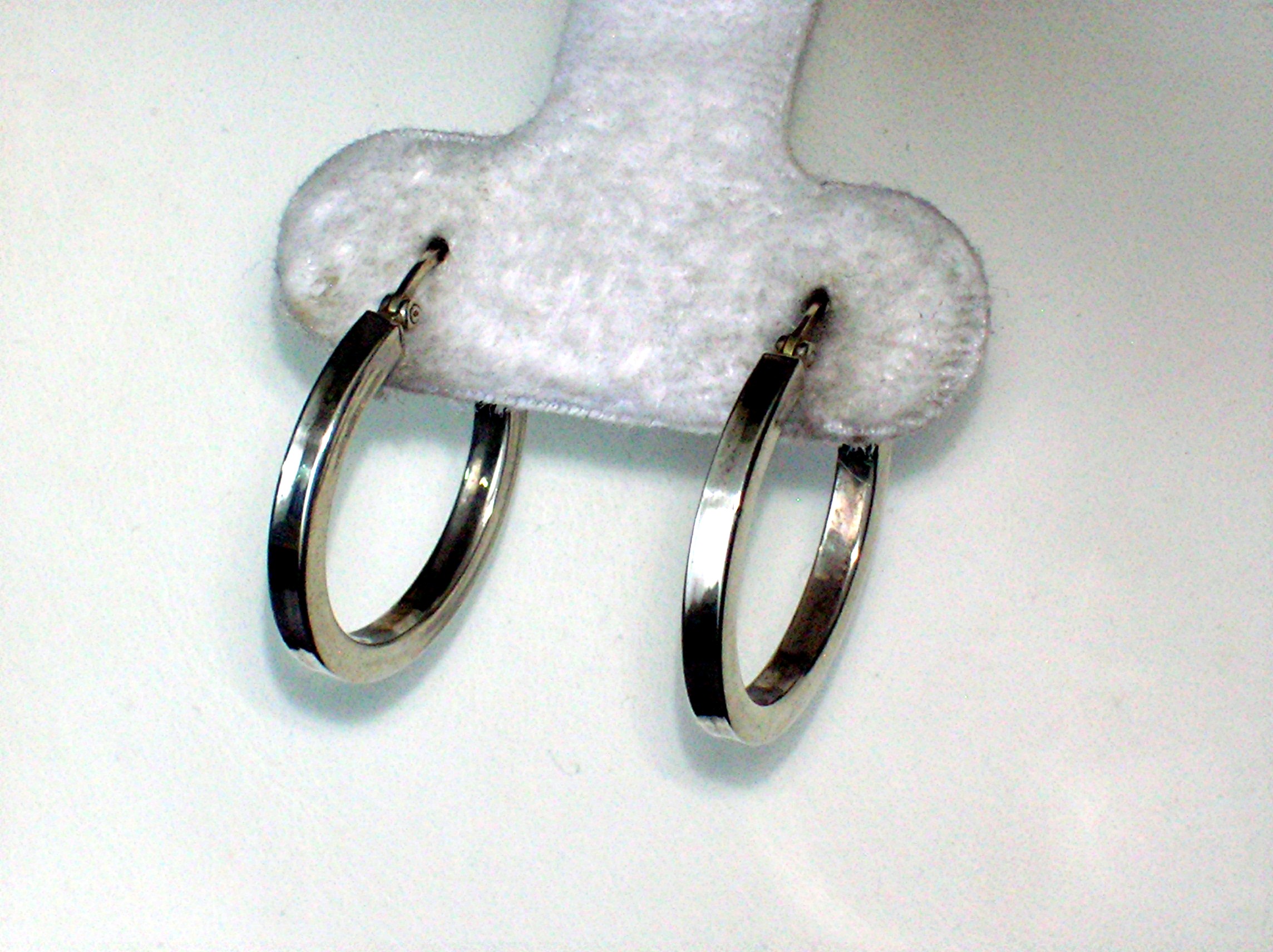 Sterling Silver Hoop Earrings.