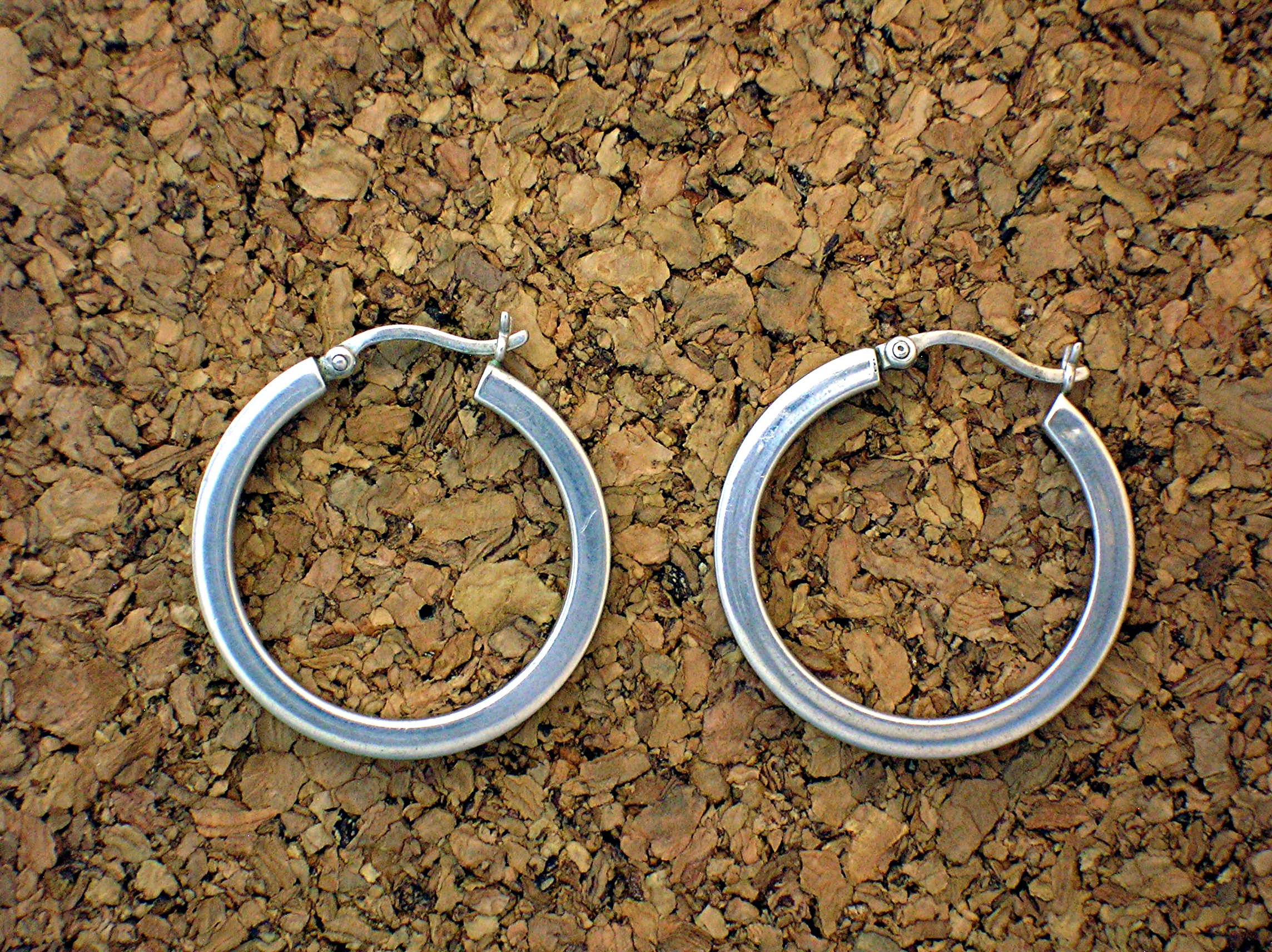 Sterling Silver Hoop Earrings.