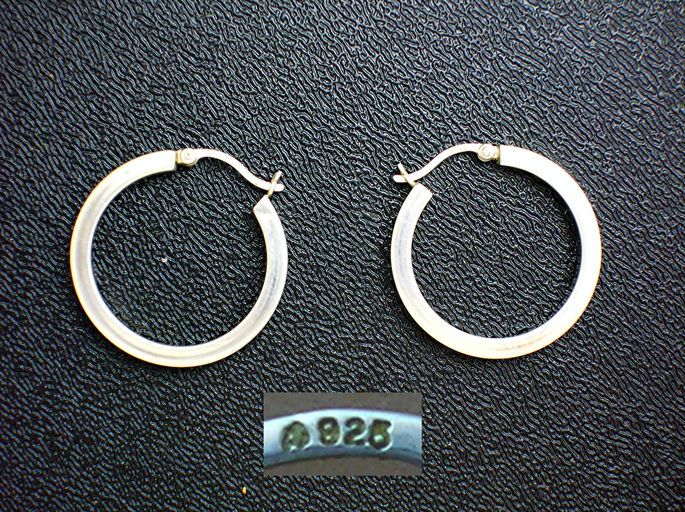 Sterling Silver Hoop Earrings.