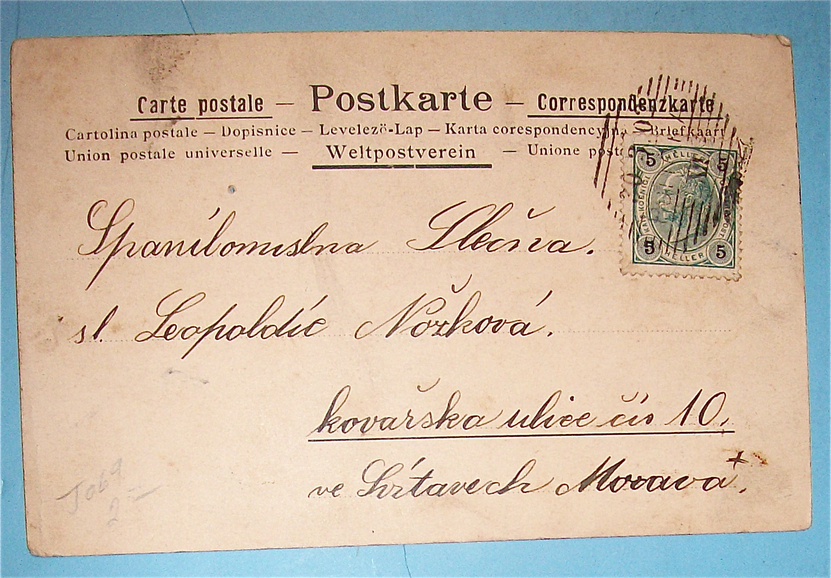 Crossed Paths-They Meet Postcard