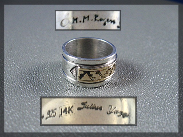Navajo 14K Gold Sterling Silver YAZZIE Ring