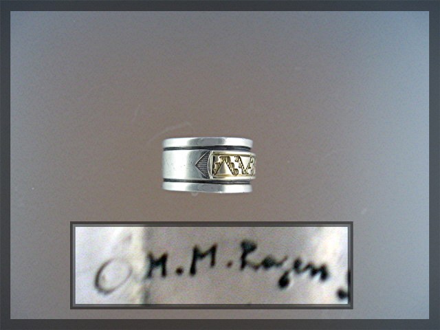Navajo 14K Gold Sterling Silver YAZZIE Ring