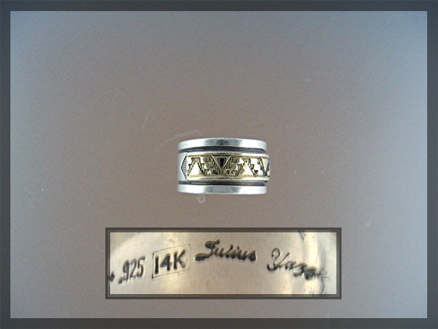 Navajo 14K Gold Sterling Silver YAZZIE Ring