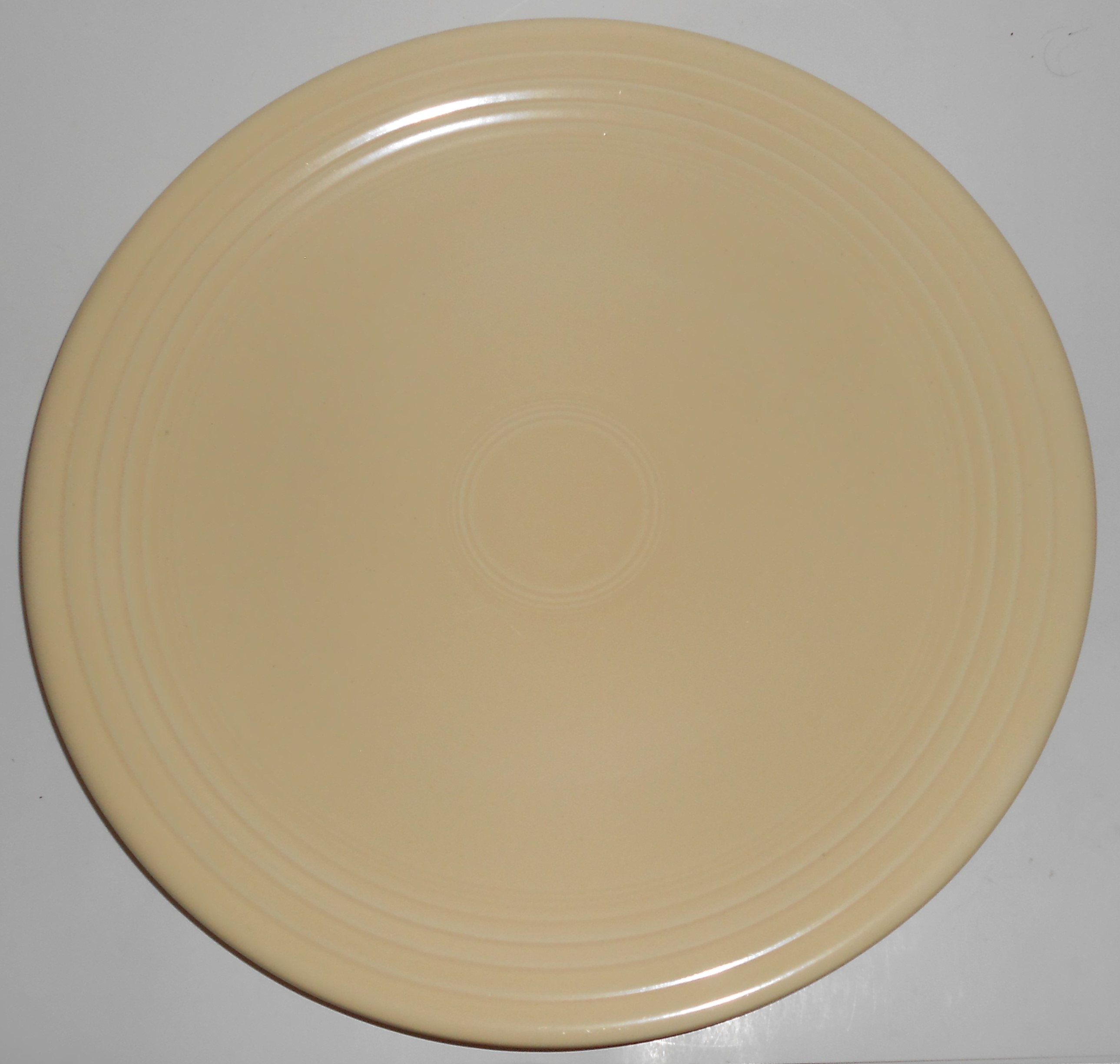 Vintage Fiesta Pottery Ivory Chop Plate #4