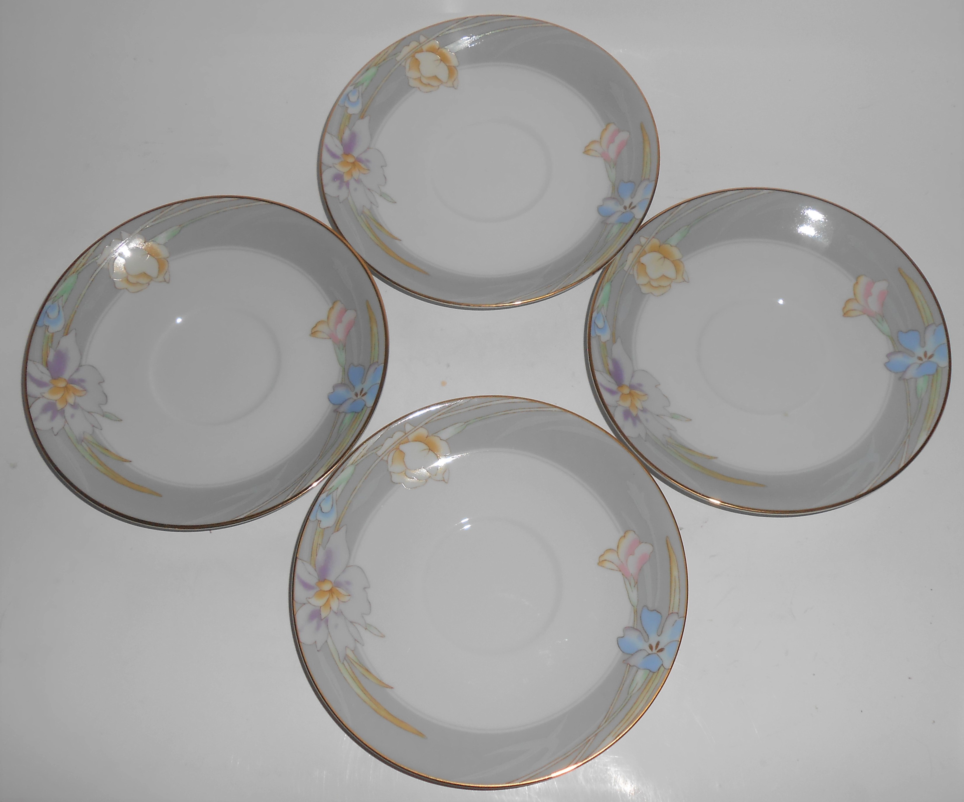 Mikasa Fine China Charisma Gray Set/4 Saucers