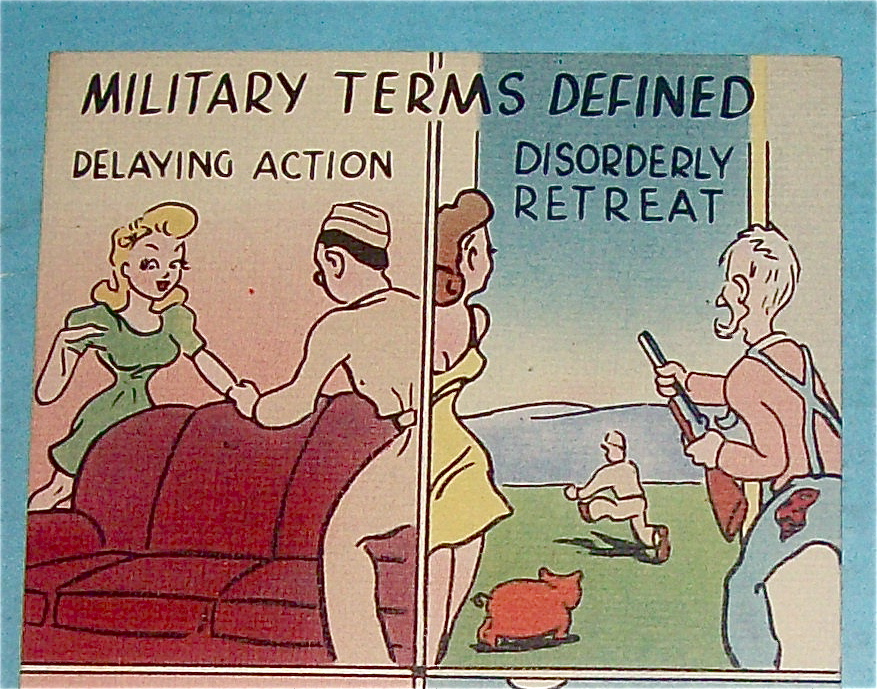 Military Terms Defined Postcard