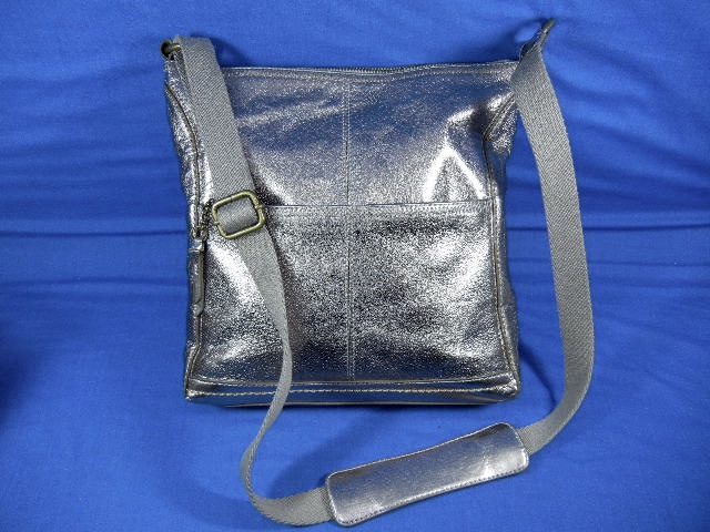 The Sak Silver Leather Cross Body Bag