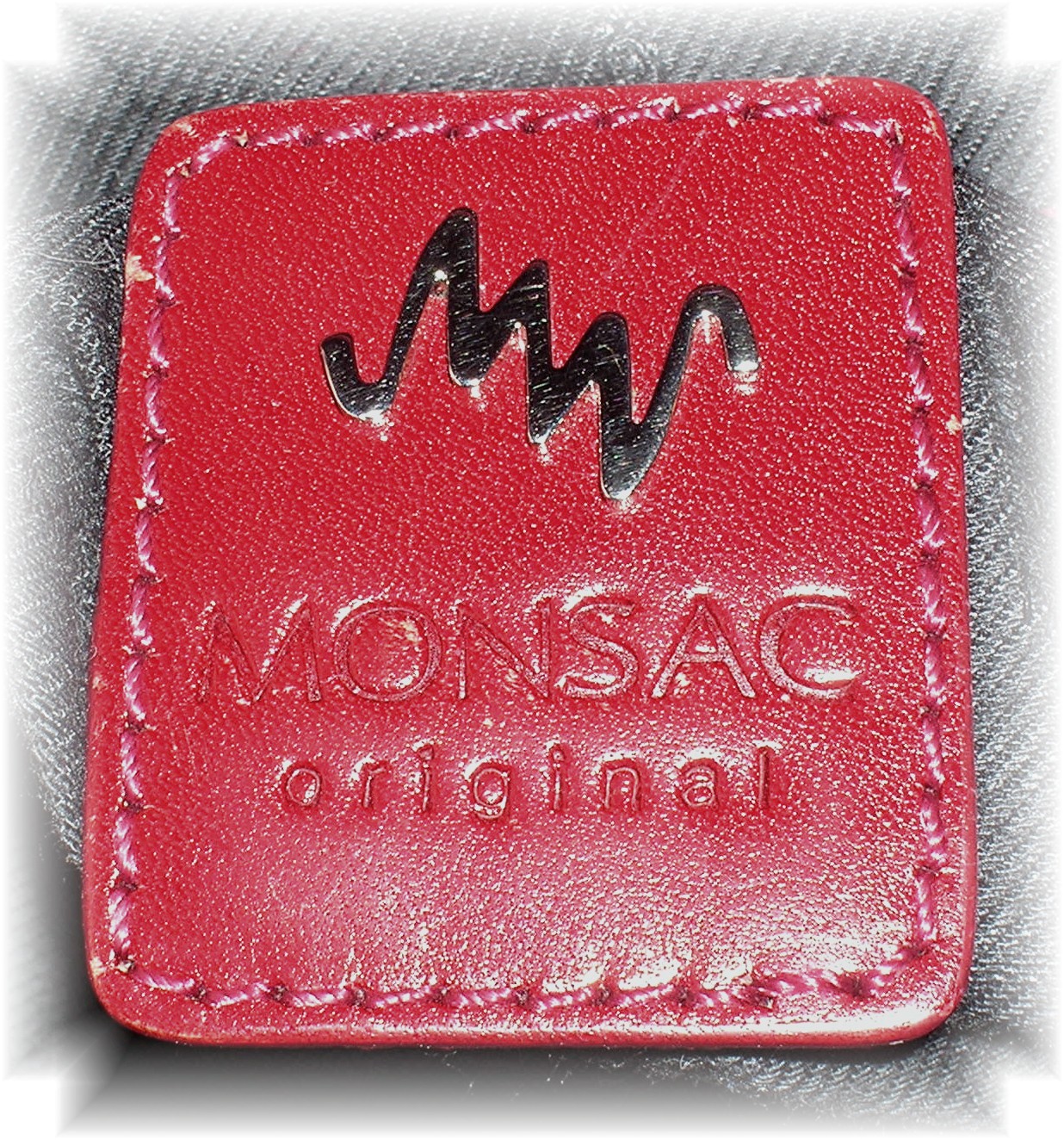 Bag Tote Burgundy  Red Leather MONSAC Original