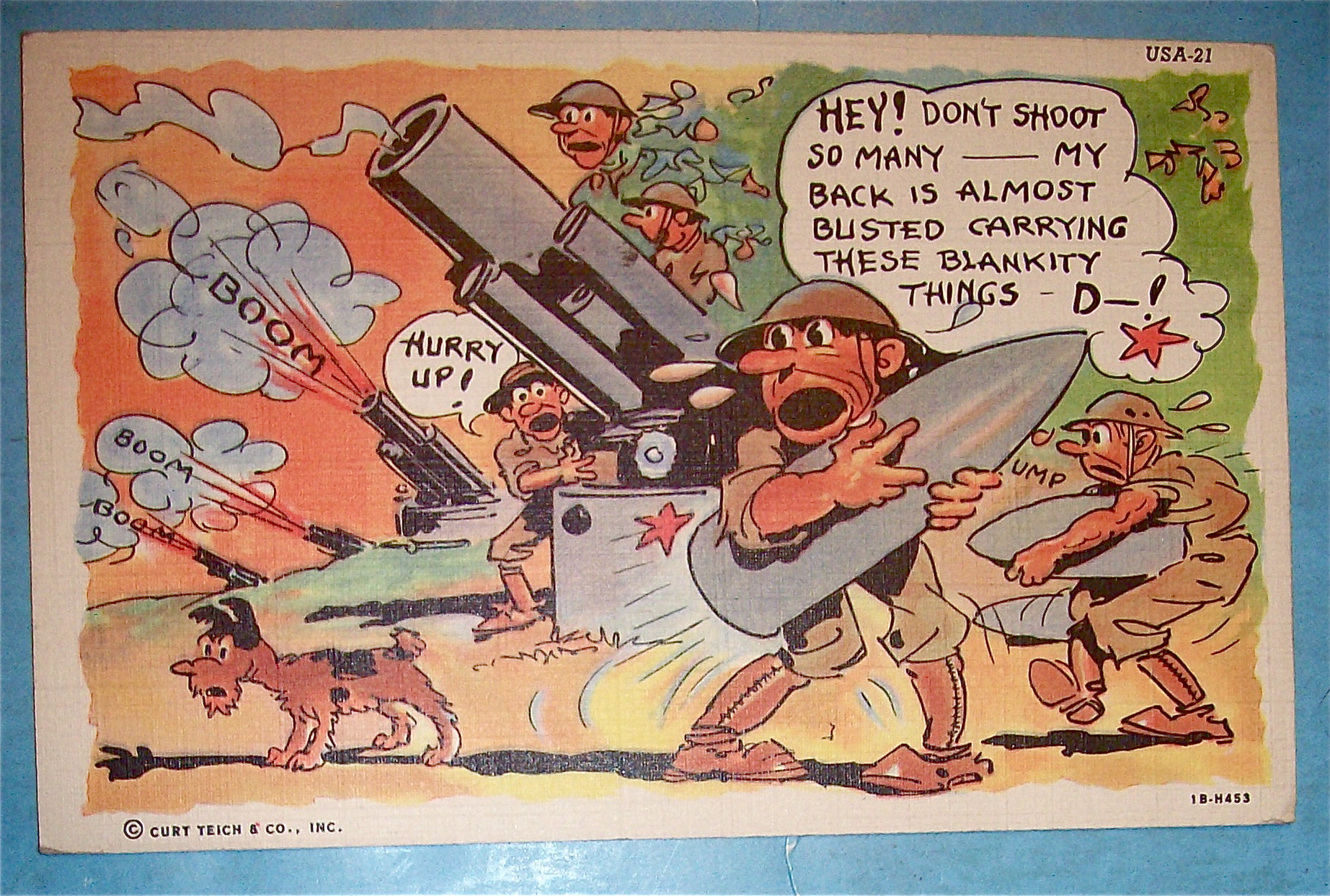 Group Of Soldiers Shooting Cannons Postcard
