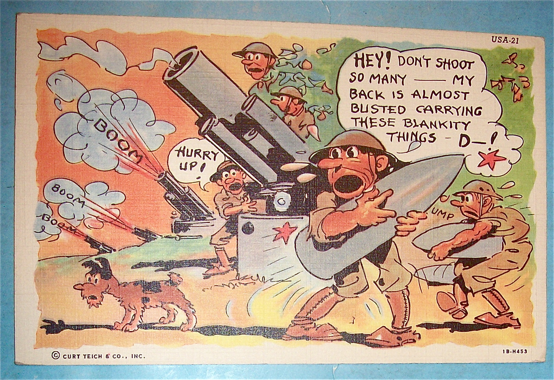 Group Of Soldiers Shooting Cannons Postcard
