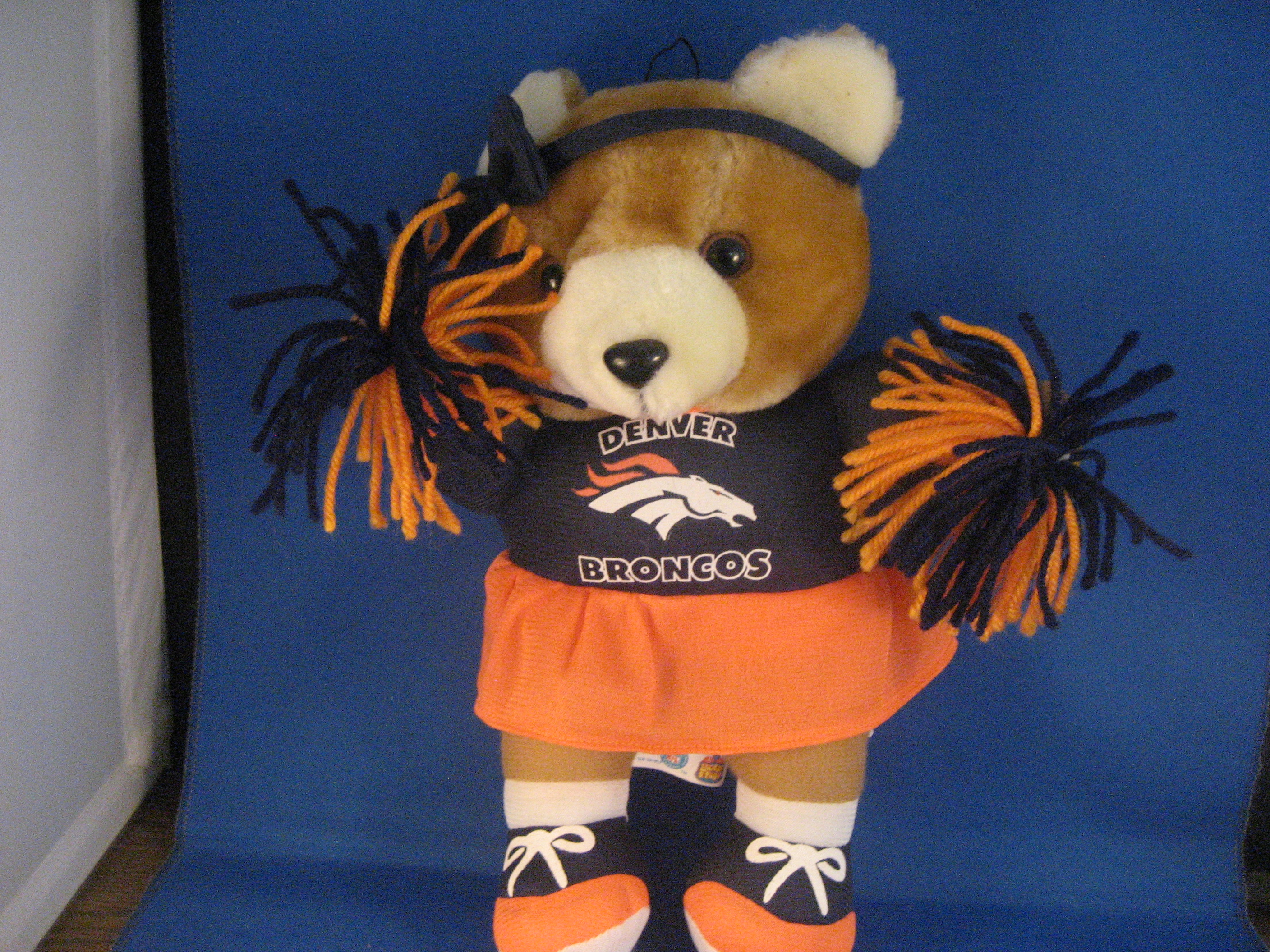 Broncos Teddy Bear Cherrleader
