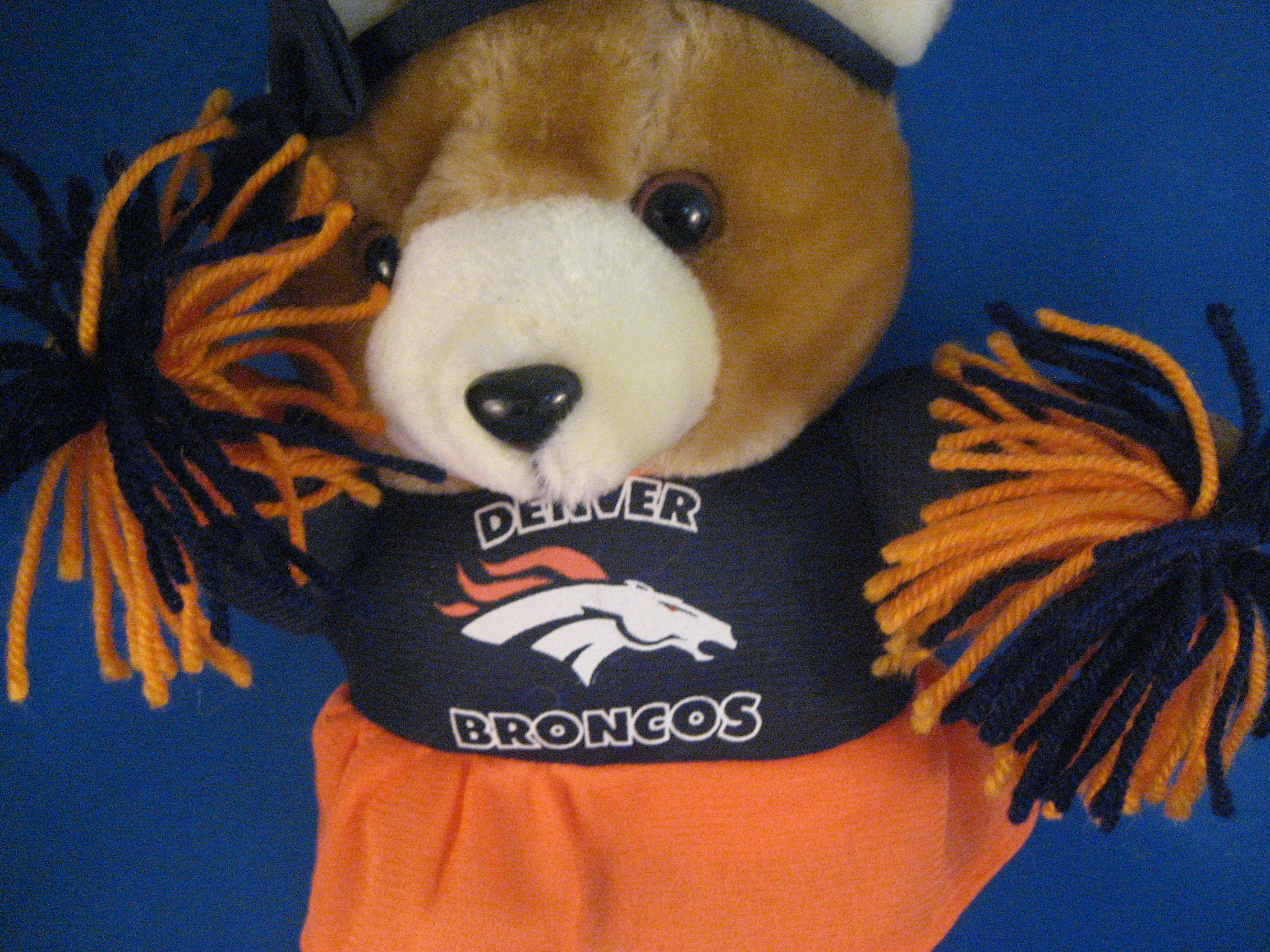 Broncos Teddy Bear Cherrleader
