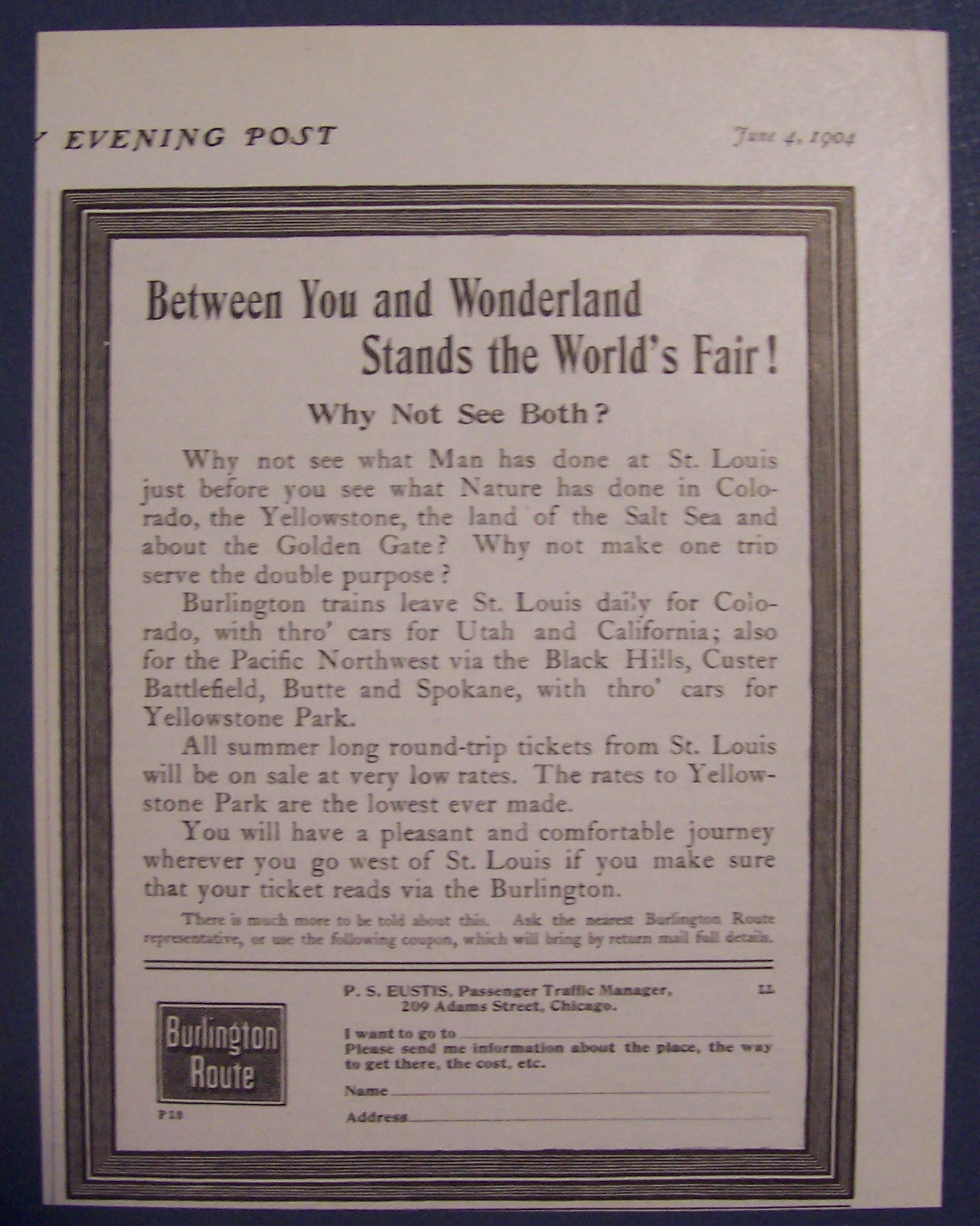 1904 Burlington Route