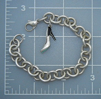 T & Co Sterling Silver Shoe Charm Bracelet