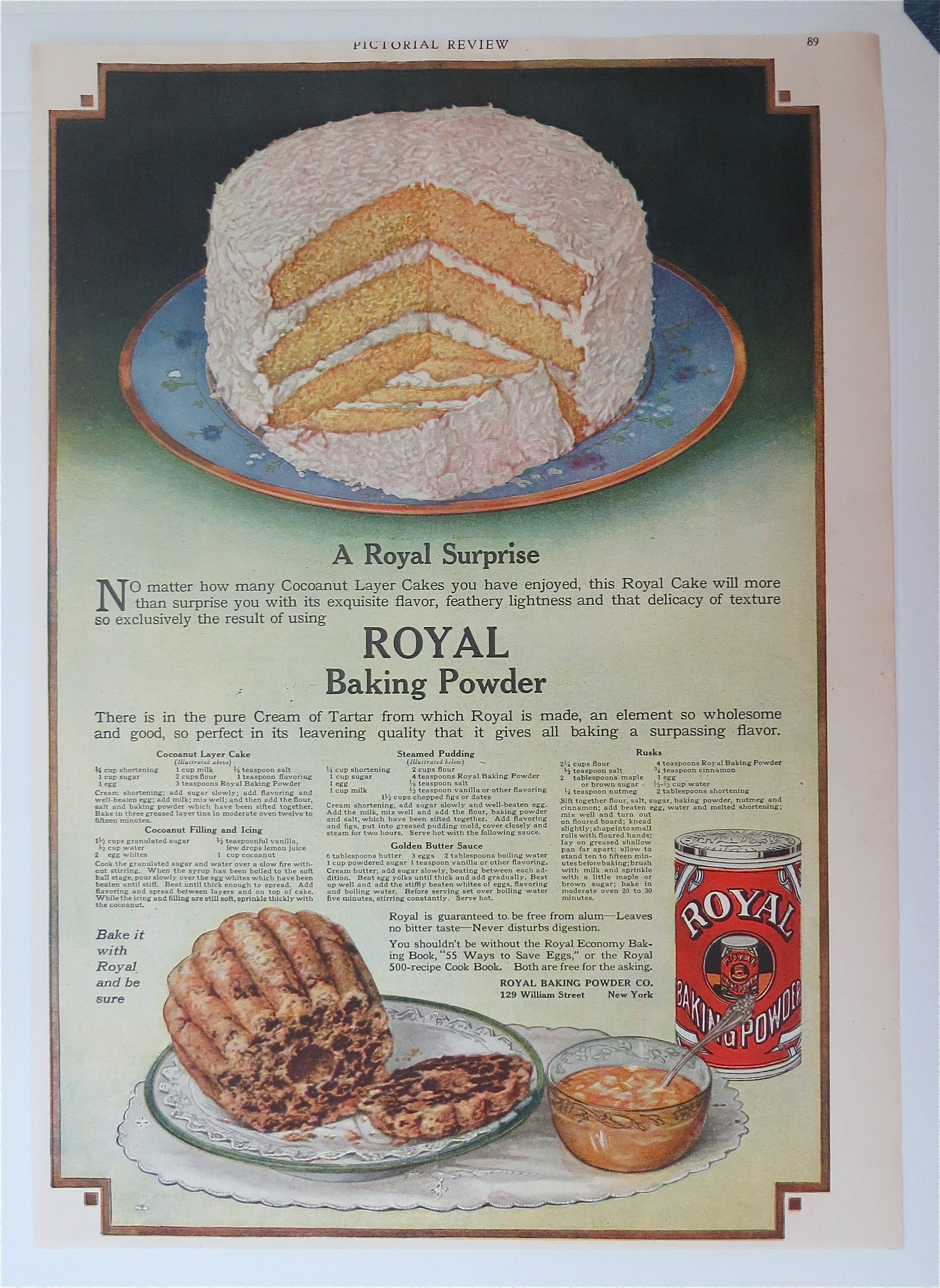 1919 Royal Baking Powder with a Royal Surprise