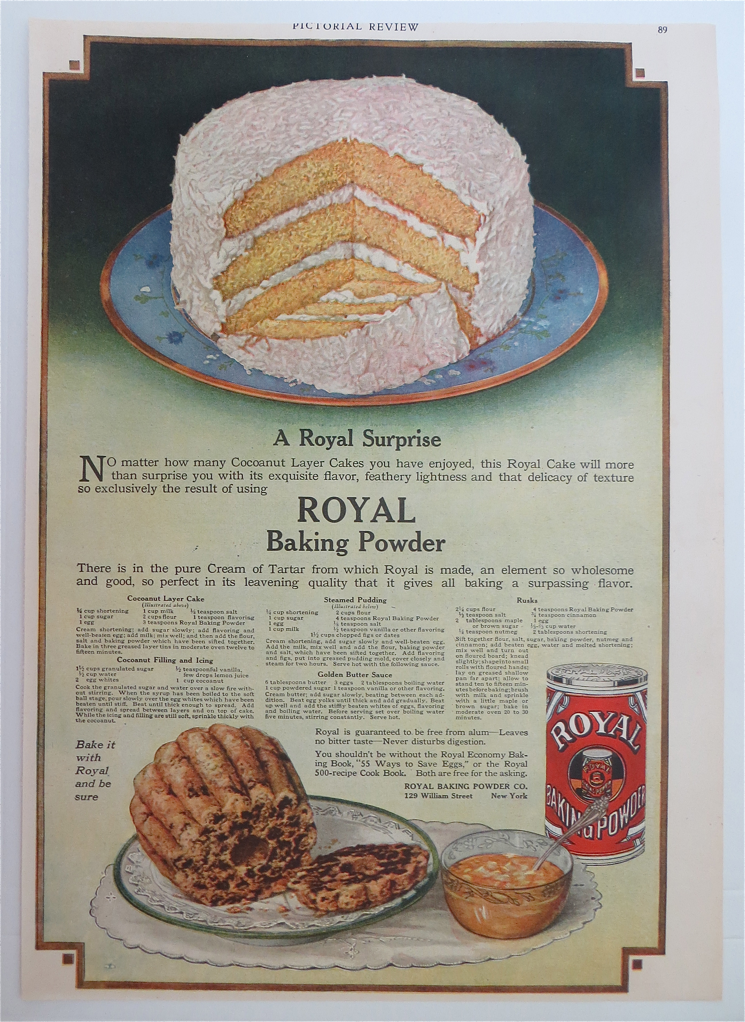 1919 Royal Baking Powder with a Royal Surprise