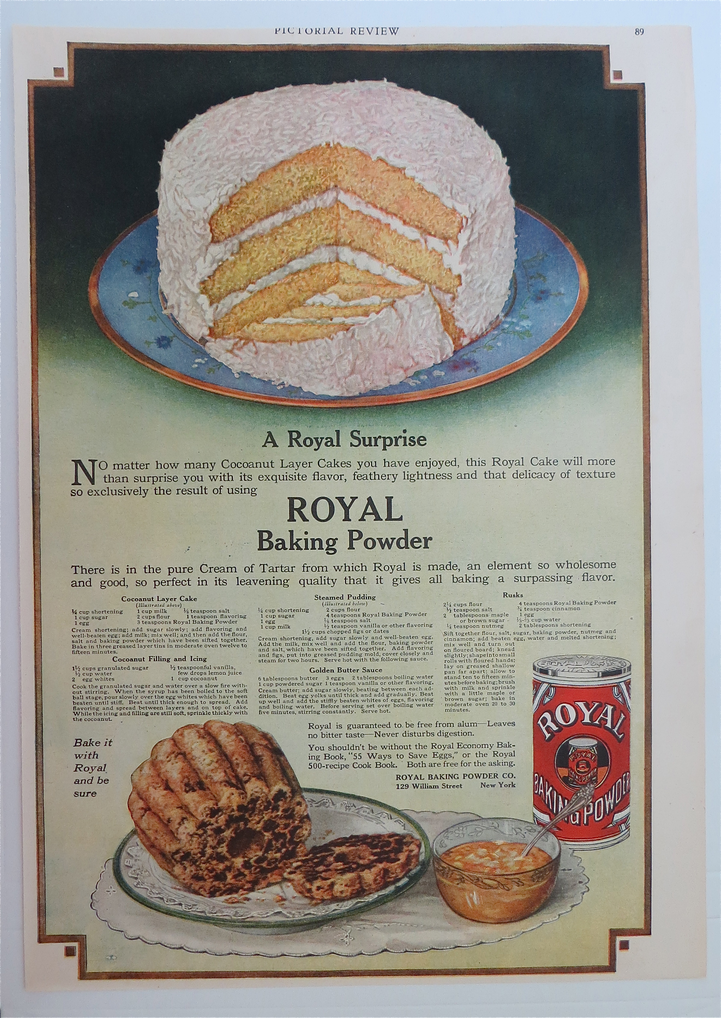 1919 Royal Baking Powder with a Royal Surprise