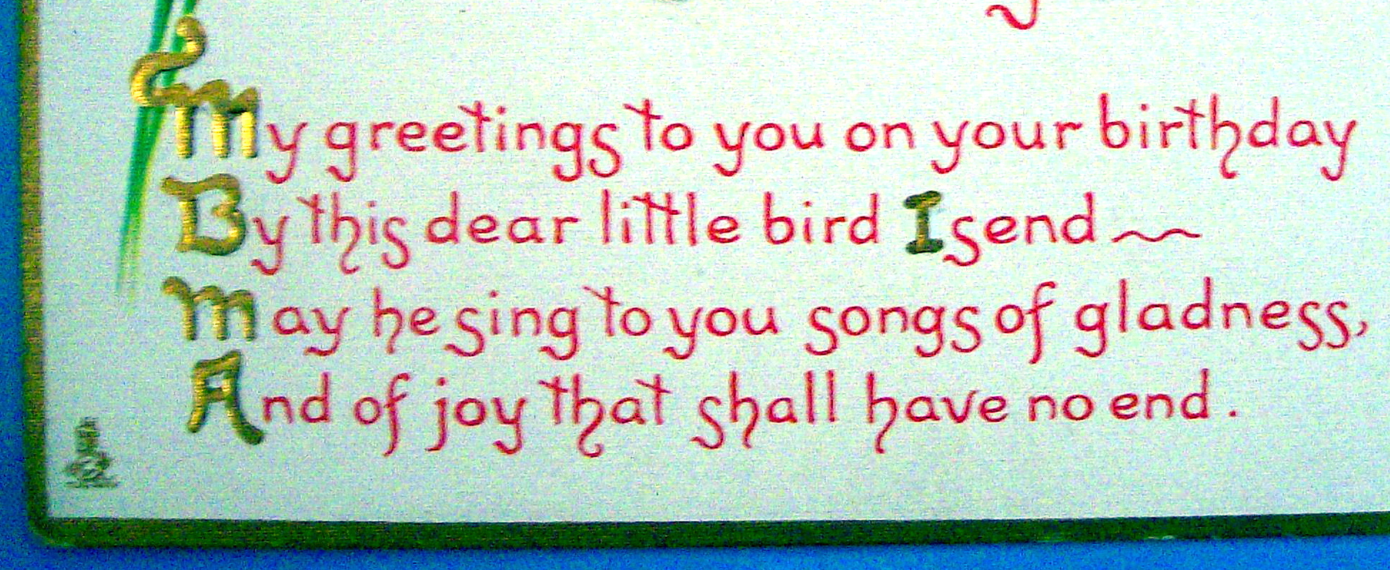 Birthday Children Postcard (Boy Holding Birdhouse)