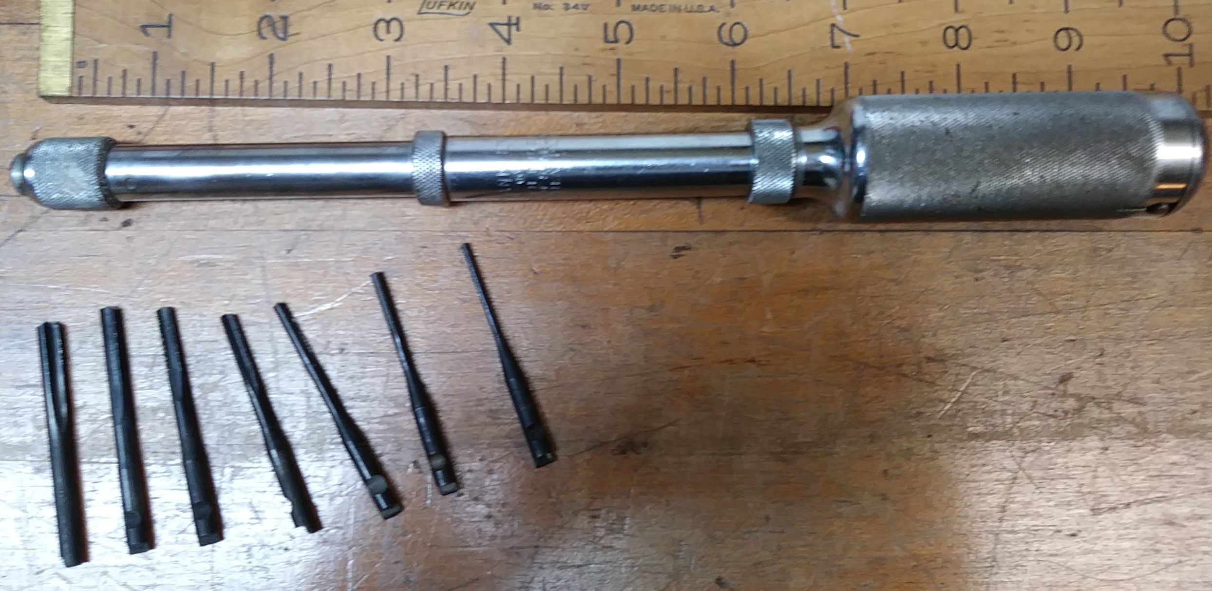 North Bros. Yankee No. 41 Push Drill w/7 Bits