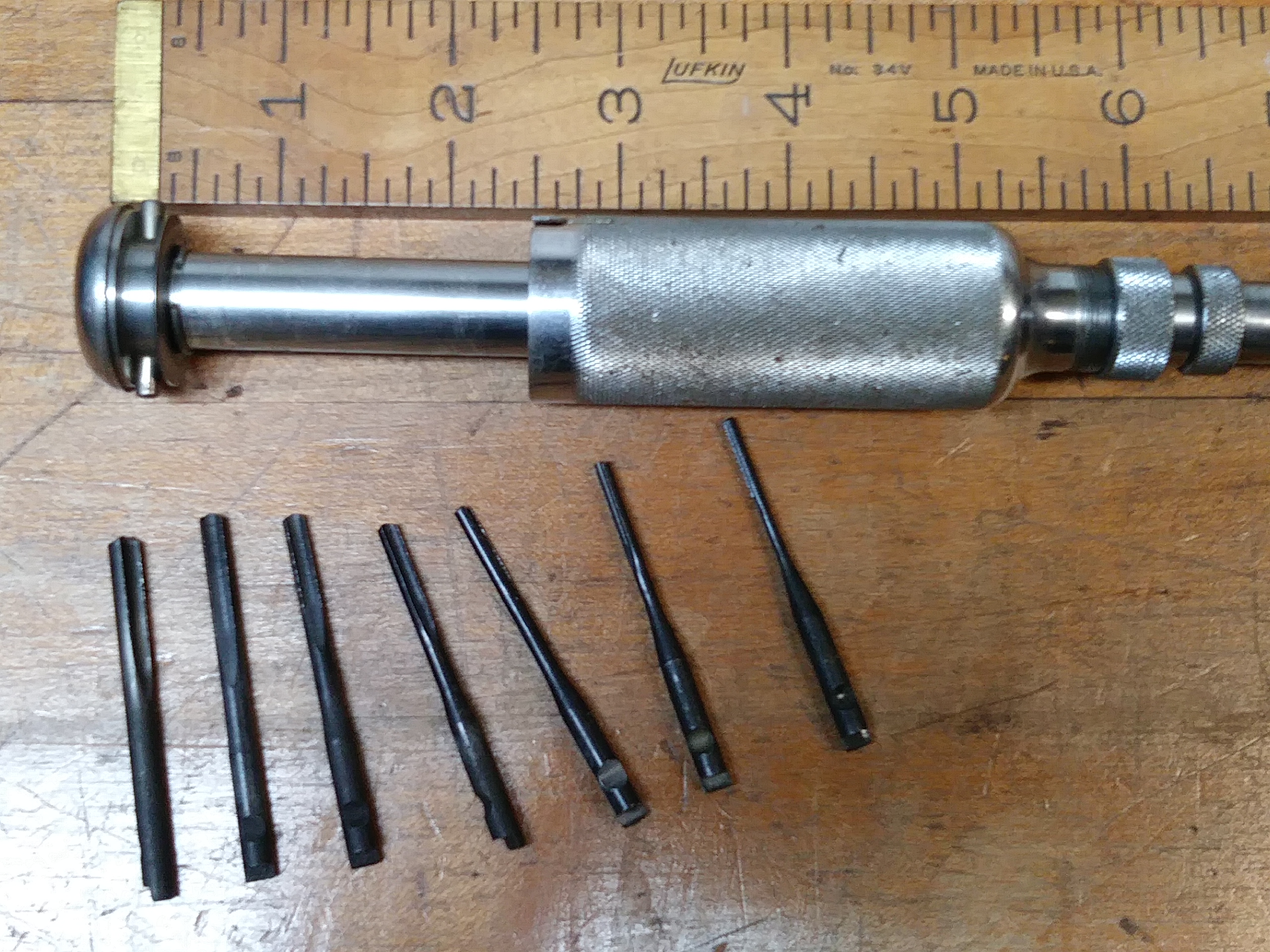 North Bros. Yankee No. 41 Push Drill w/7 Bits