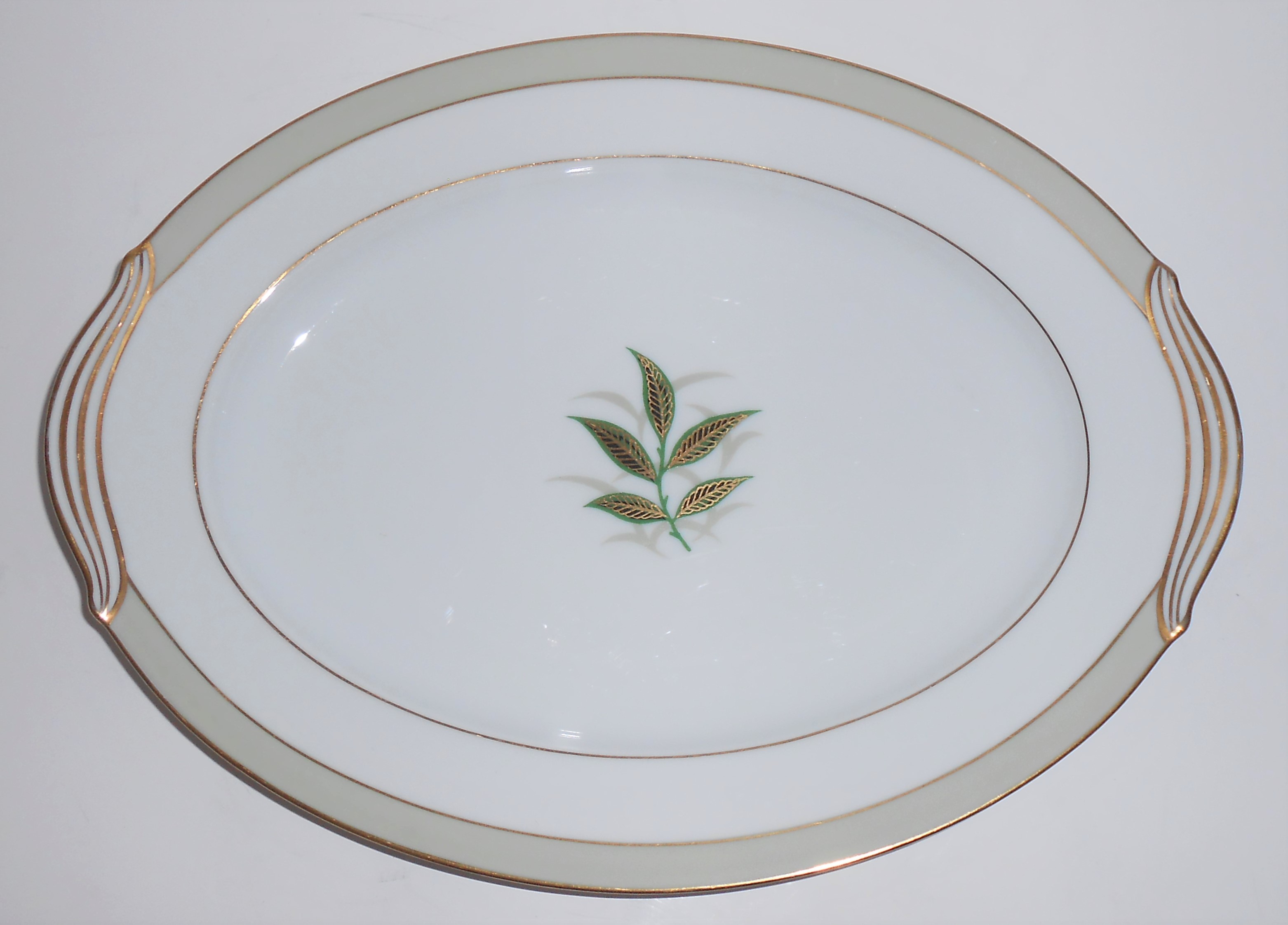 Noritake Porcelain China Greenbay W/Gold Small Platter
