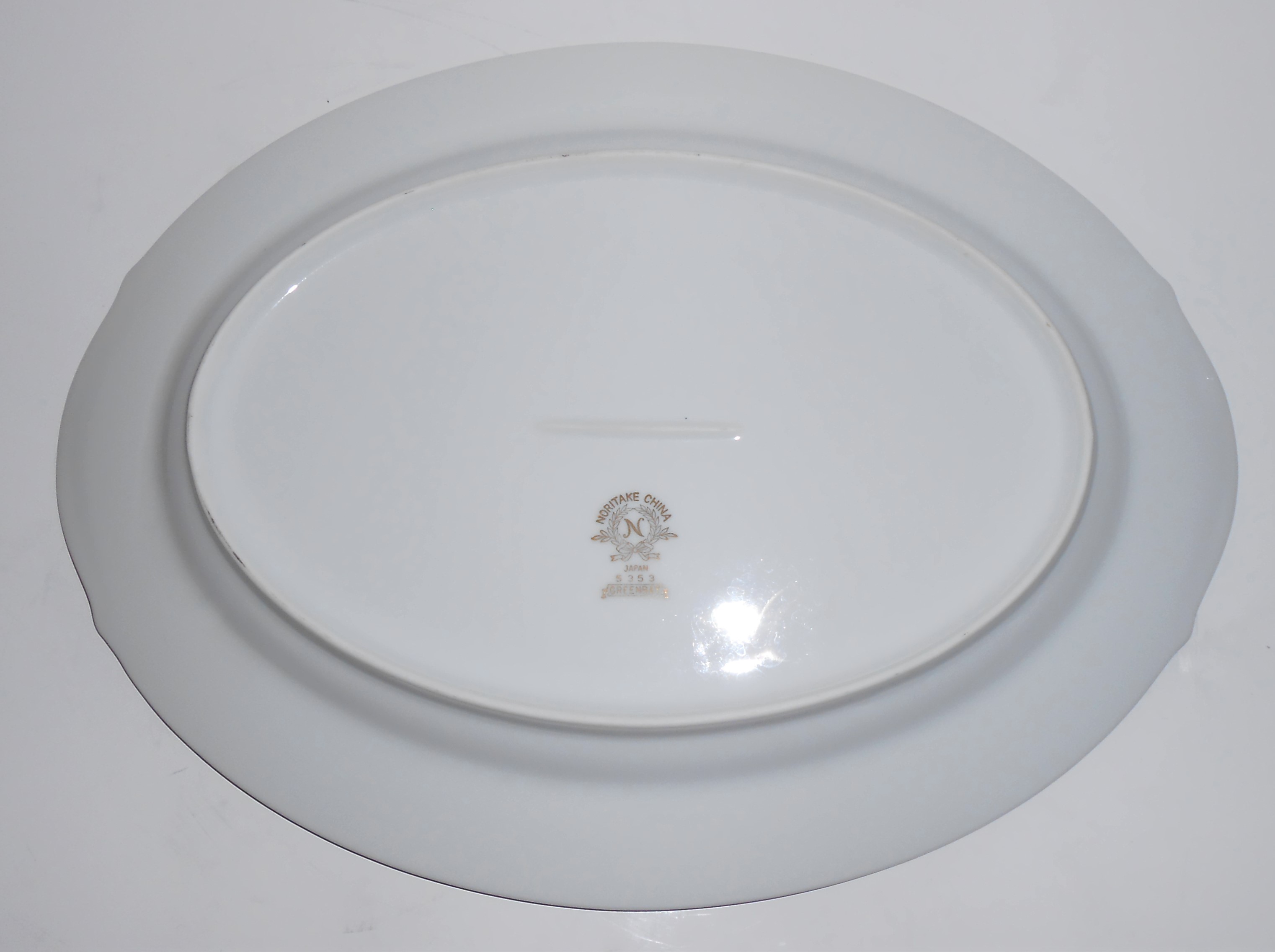 Noritake Porcelain China Greenbay W/Gold Small Platter