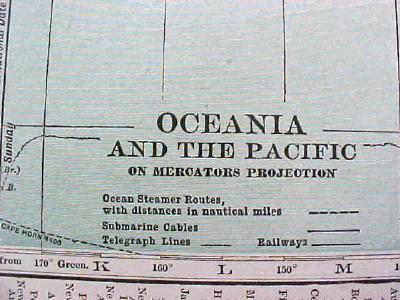 1904 Map Australia Oceania And Pacific Antique