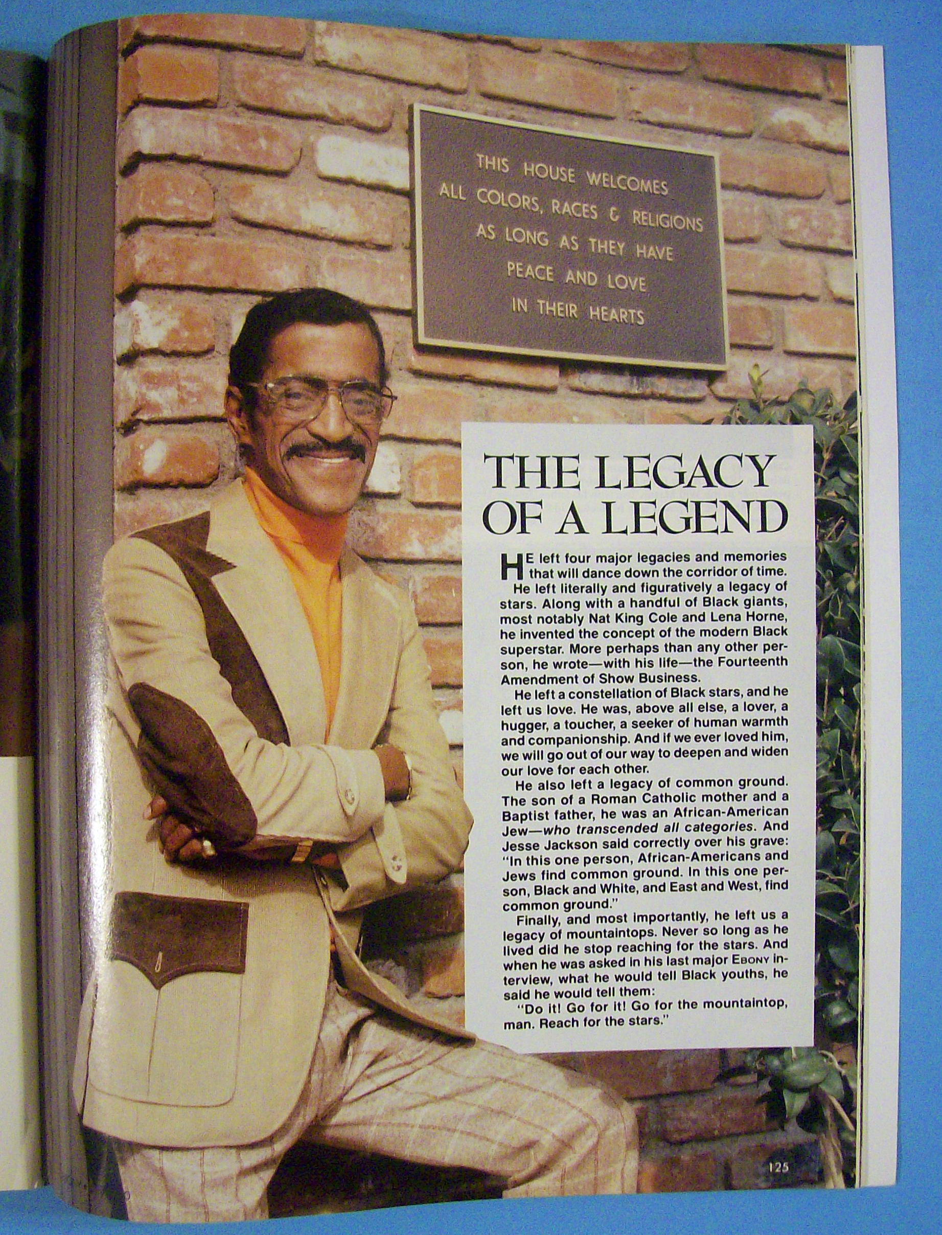 Ebony Magazine July 1990 Sammy Davis Junior (1925-1990)