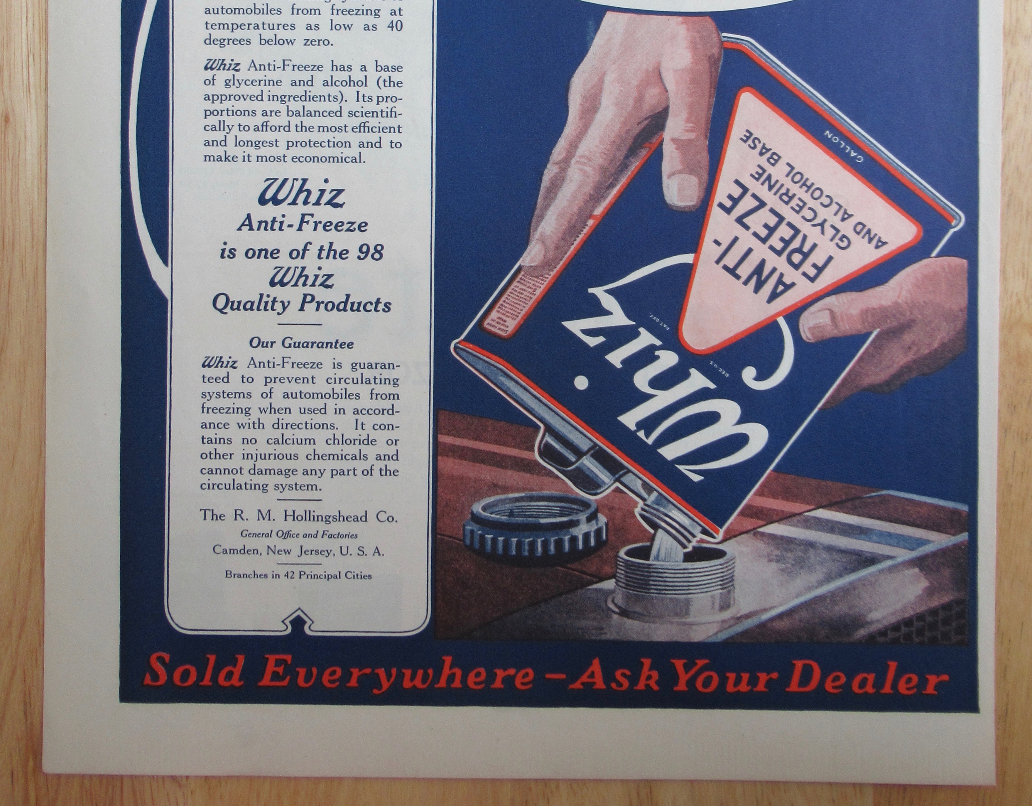 1925 Whiz Anti Freeze with Don't Let This Be Your Car