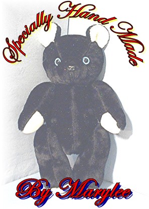 Hand Made BLACK Blue Eyed Mary Lee Bear