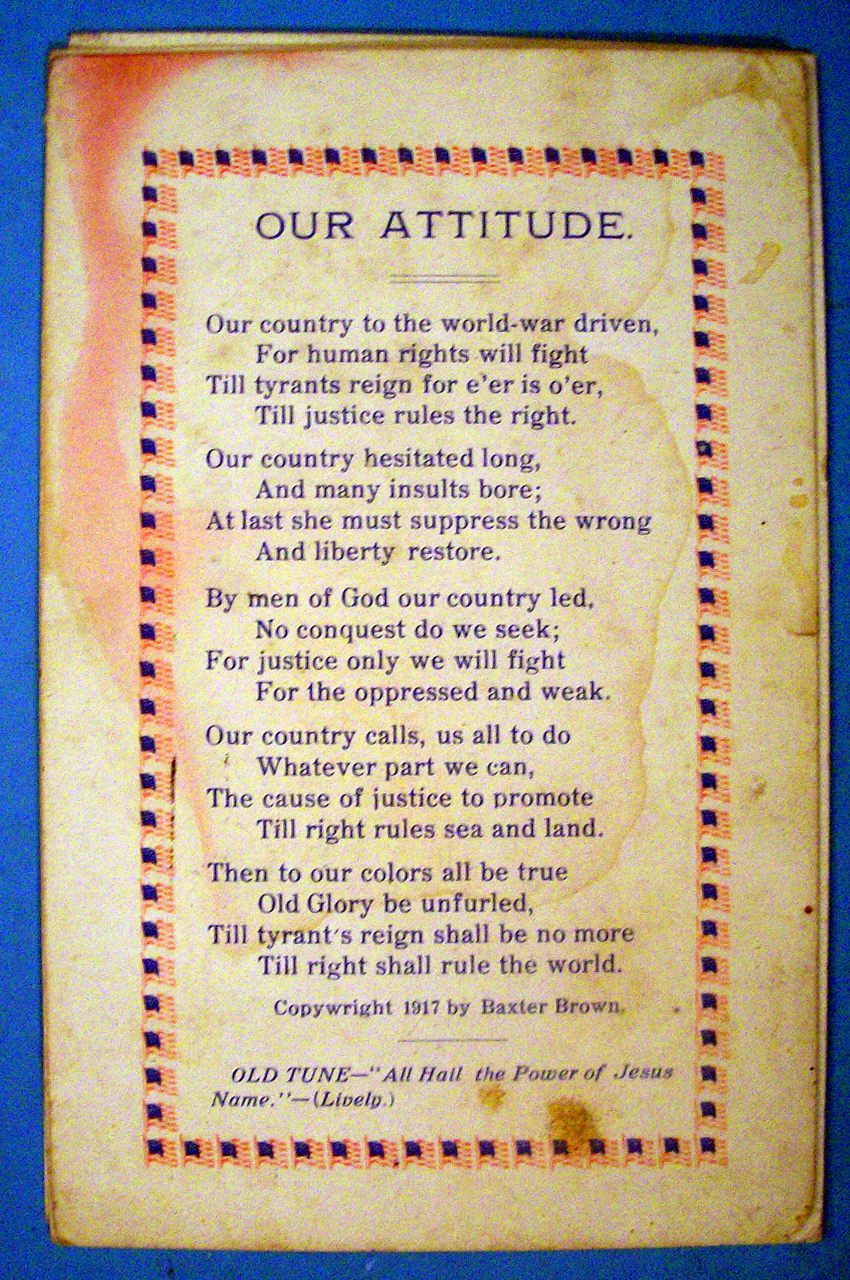 Our Attitude Postcard