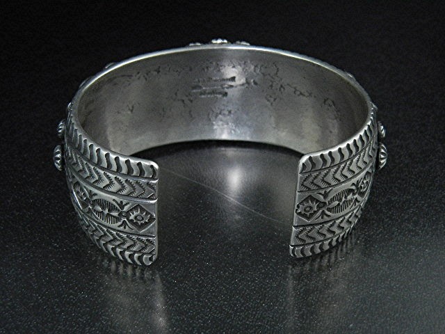 Darryl Becenti RIP Sterling Silver Turquoise Cuff