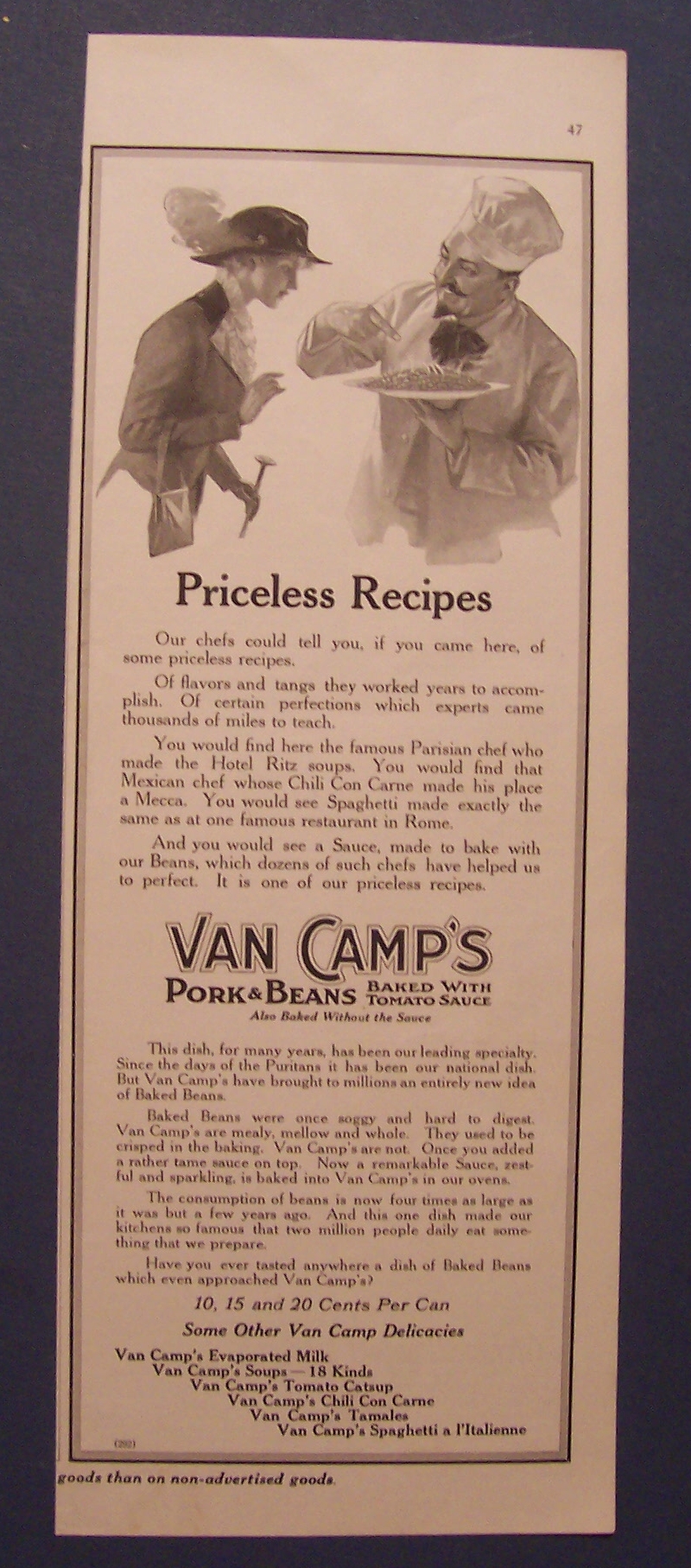 1914 Van Camp's Pork & Beans