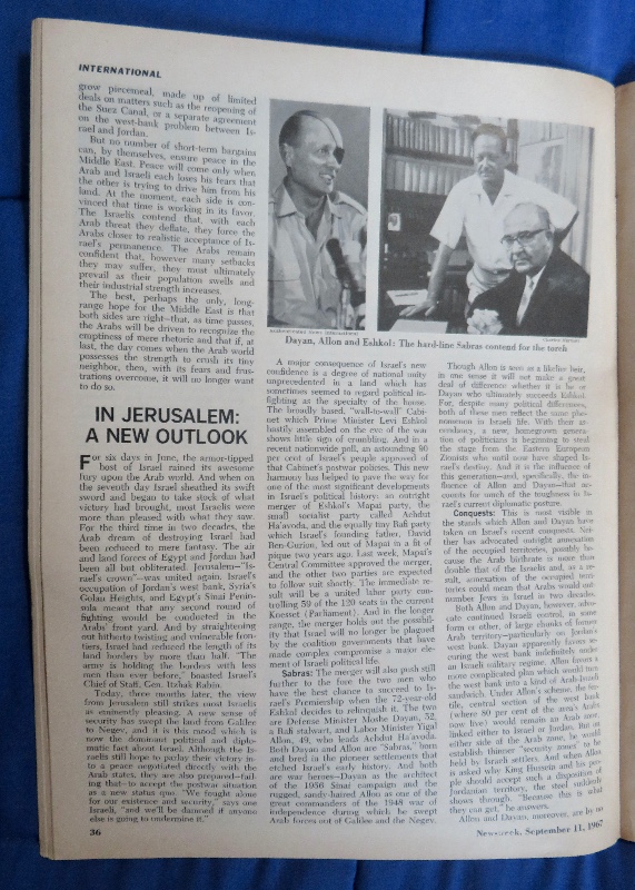Newsweek Magazine September 11, 1967 Nasser Of The U.A.R. The Mideast: Slow Boil